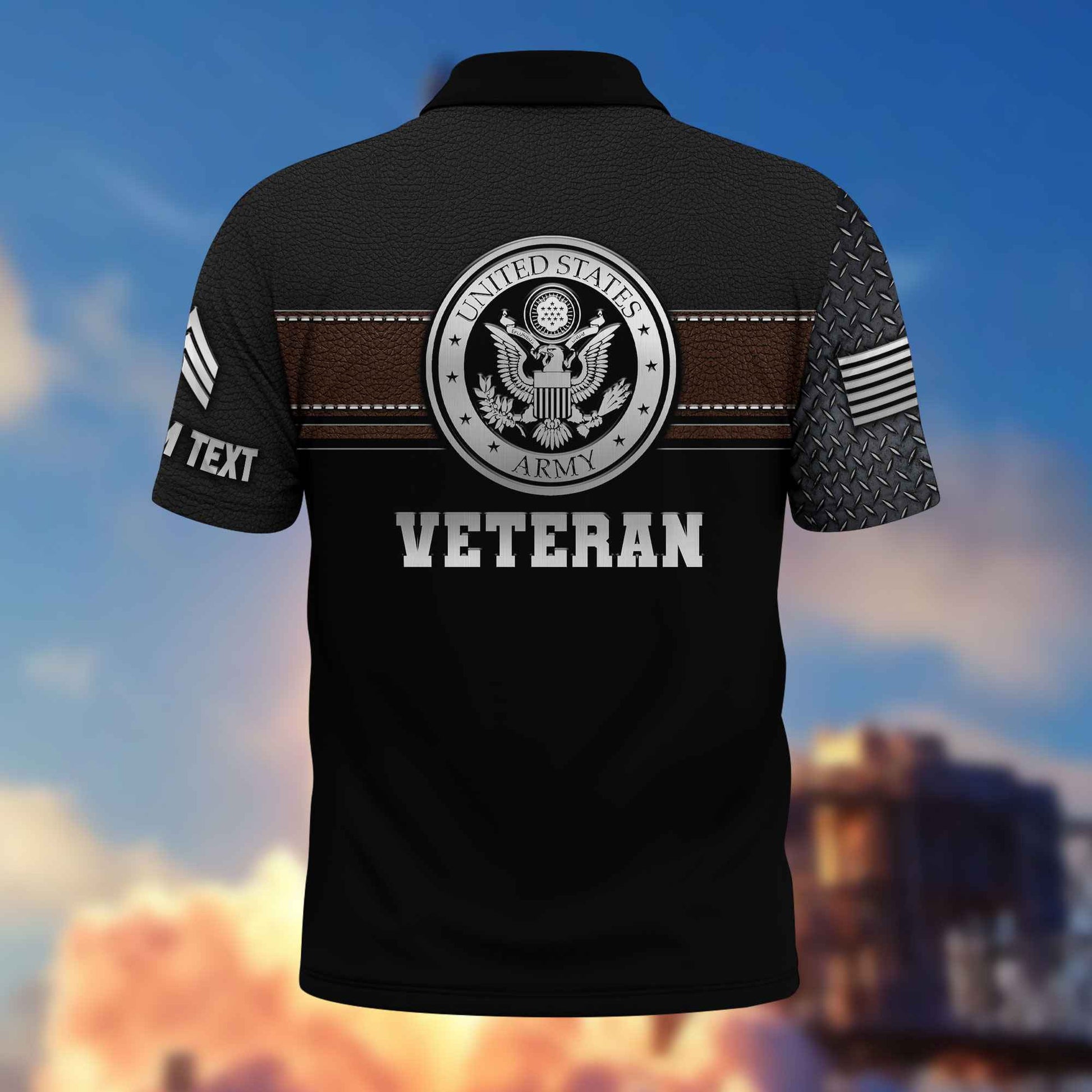 Premium US Army Polo Shirt VPVC216601, Custom Name, Rank, Gifts For Army Veteran, Best Gifts On Father's Day, Armed Forces Day, Independence Day, Veterans Day.