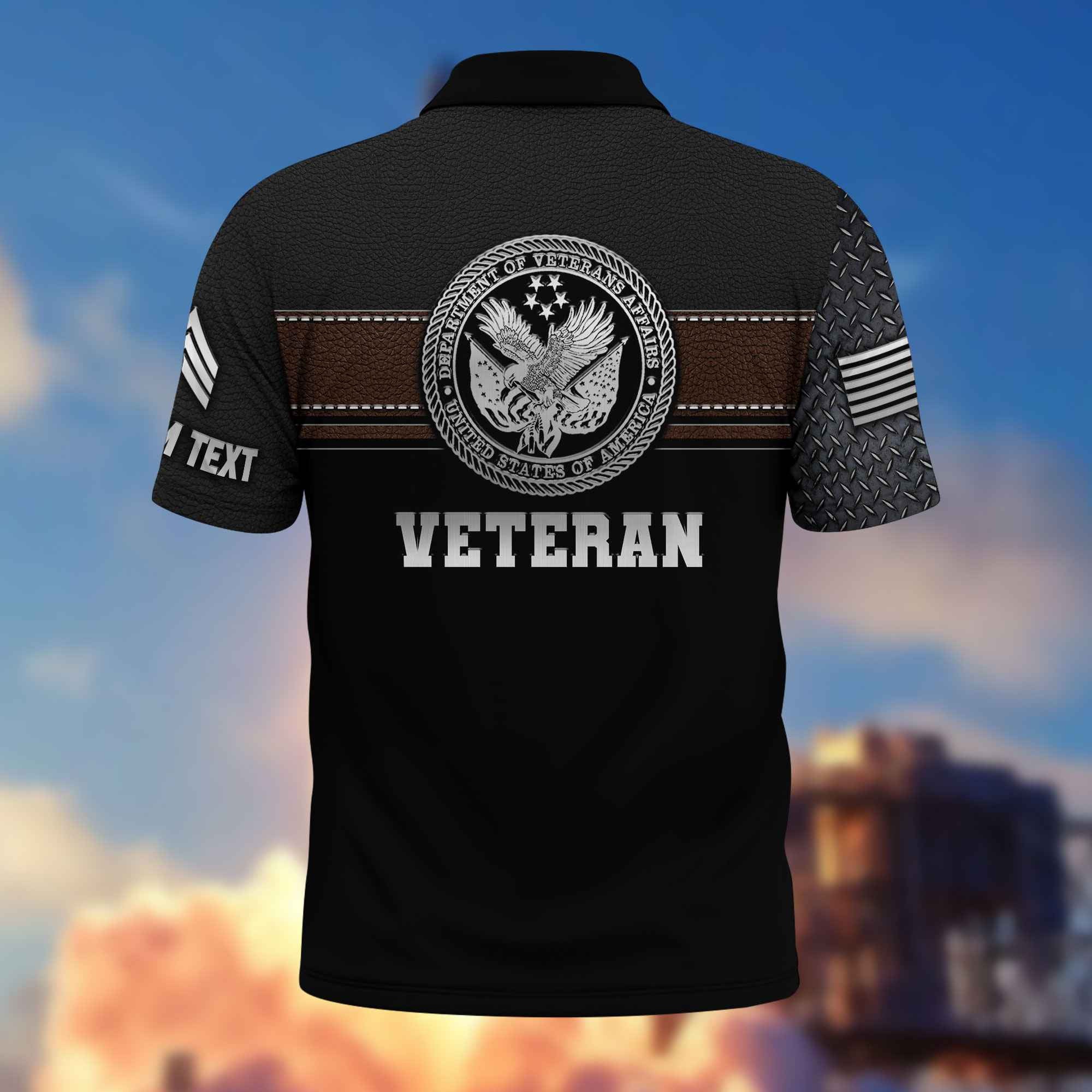 Premium US Veteran Polo Shirt VPVC216607, Custom Name, Rank, Gifts For US Veteran, Best Gifts On Father's Day, Armed Forces Day, Independence Day, Veterans Day.