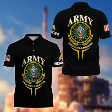 Premium Custom US Army Polo Shirt VPVC216701, Gifts For Army Veteran, Best Gifts On Father's Day, Armed Forces Day, Independence Day, Veterans Day.