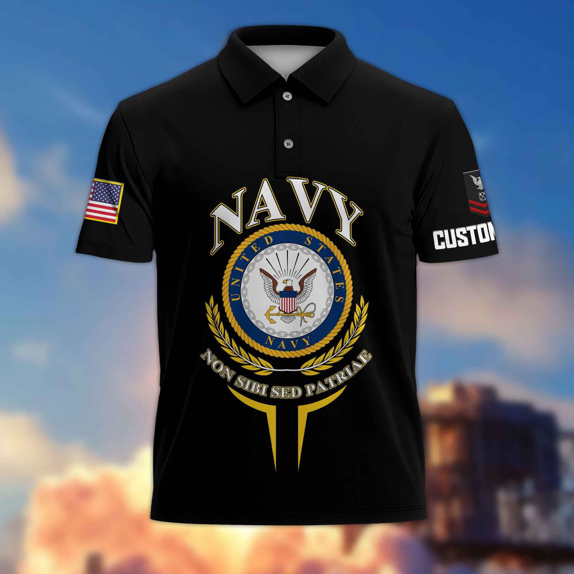 Premium Custom US Navy Polo Shirt VPVC216702, Gifts For Navy Veteran, Best Gifts On Father's Day, Armed Forces Day, Independence Day, Veterans Day.