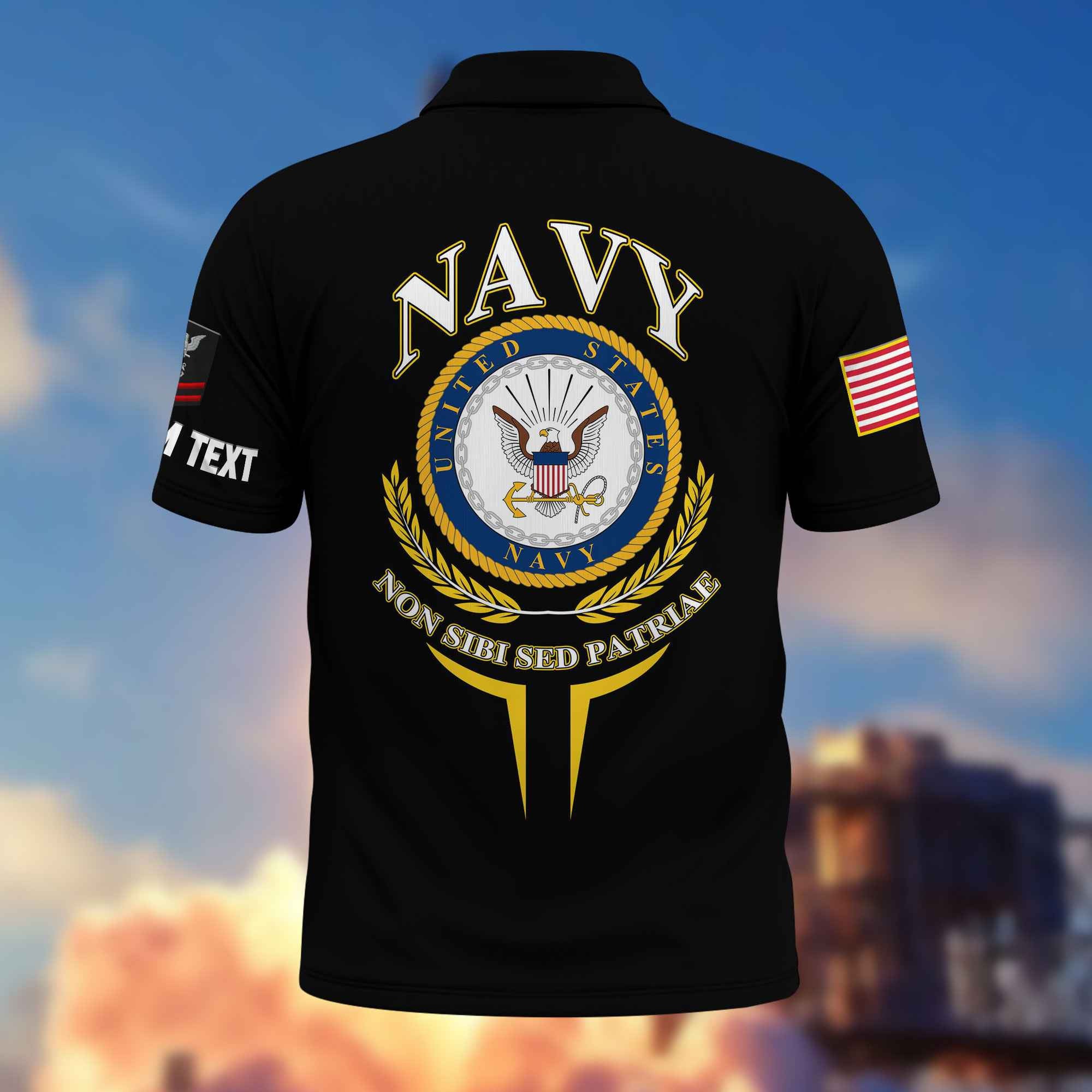 Premium Custom US Navy Polo Shirt VPVC216702, Gifts For Navy Veteran, Best Gifts On Father's Day, Armed Forces Day, Independence Day, Veterans Day.