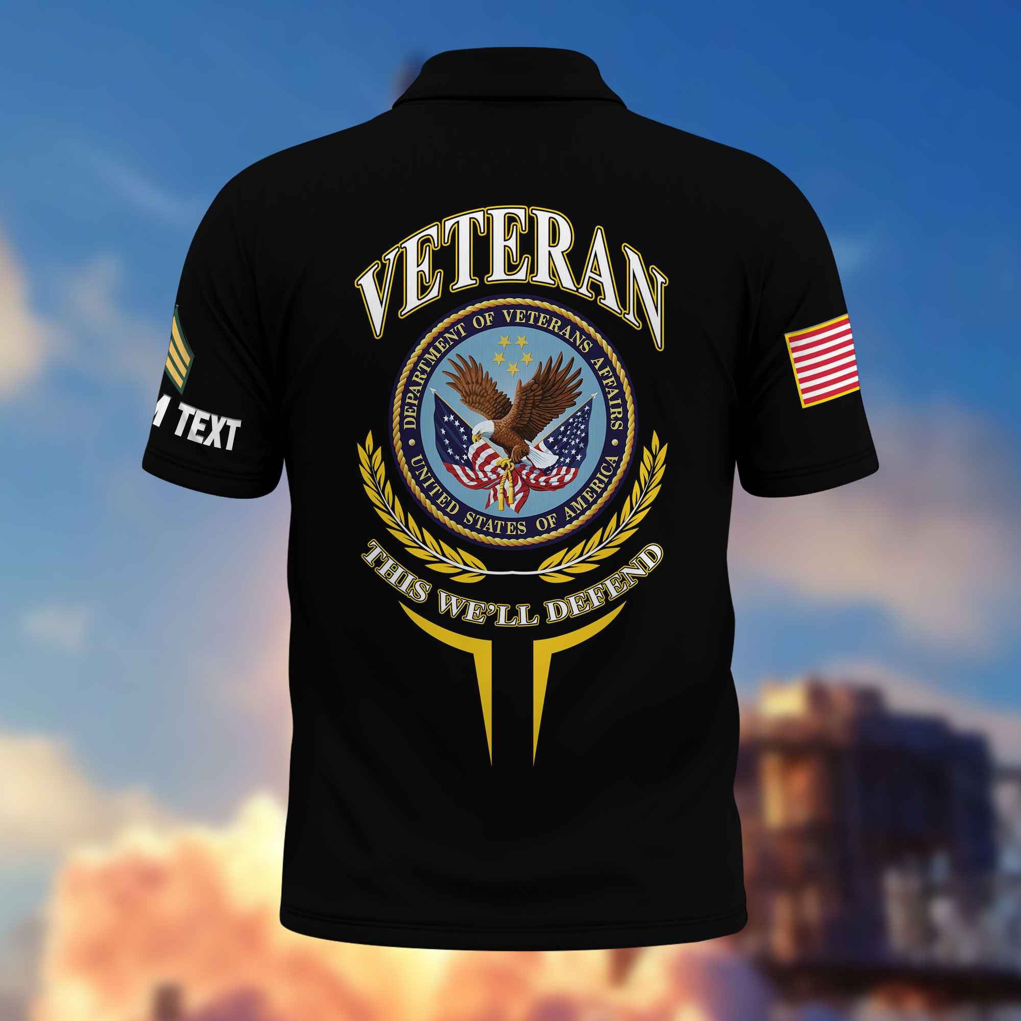 Premium Custom US Veteran Polo Shirt VPVC216707, Gifts For US Veteran, Best Gifts On Father's Day, Armed Forces Day, Independence Day, Veterans Day.