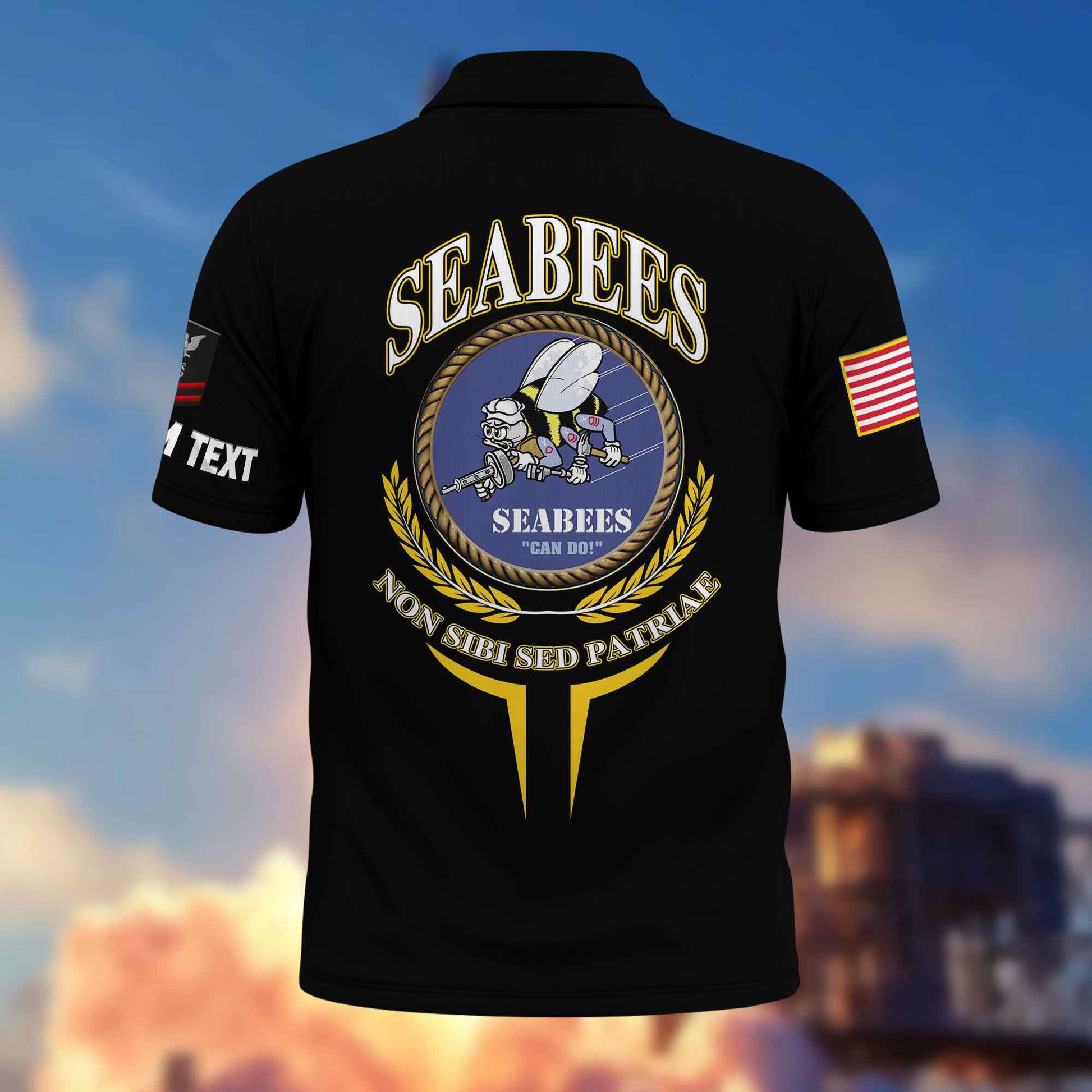 Premium Custom US Seabees Polo Shirt VPVC216709, Gifts For Seabees Veteran, Best Gifts On Father's Day, Armed Forces Day, Independence Day, Veterans Day.