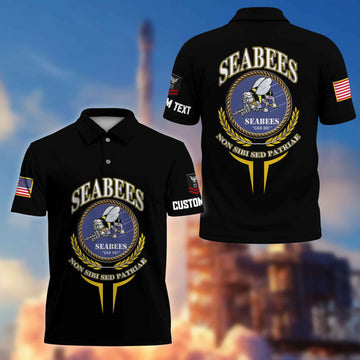 Premium Custom US Seabees Polo Shirt VPVC216709, Gifts For Seabees Veteran, Best Gifts On Father's Day, Armed Forces Day, Independence Day, Veterans Day.