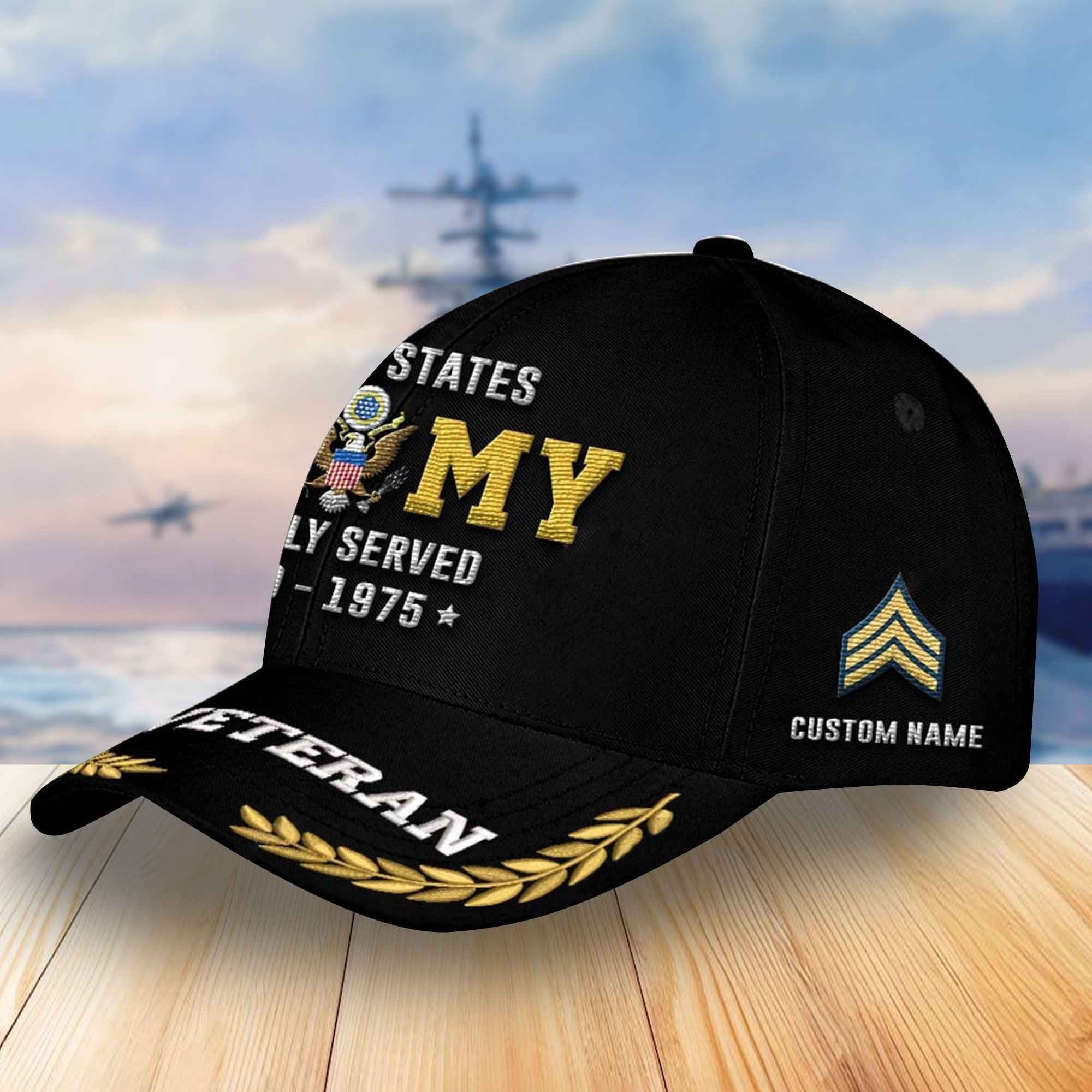 Premium Custom US Veterans Embroidered Baseball Hats VPVC304601, Gifts For Veterans On Father's Day, Armed Forces Day, Independence Day, Veterans Day.