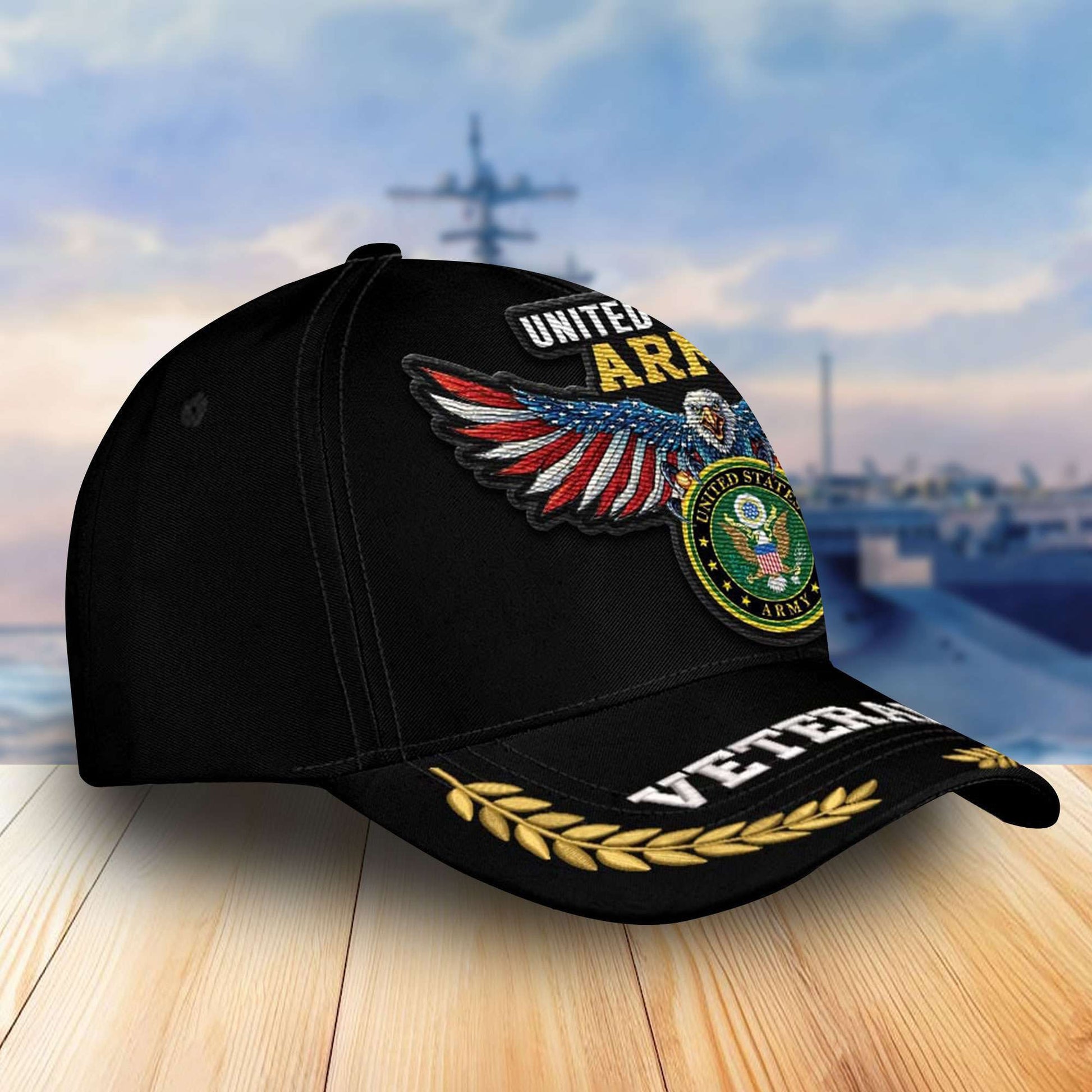 Premium Custom US Veterans Embroidered Baseball Hats VPVC304801, Gifts For Veterans On Father's Day, Armed Forces Day, Independence Day, Veterans Day.
