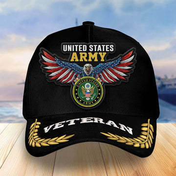 Premium Custom US Veterans Embroidered Baseball Hats VPVC304801, Gifts For Veterans On Father's Day, Armed Forces Day, Independence Day, Veterans Day.