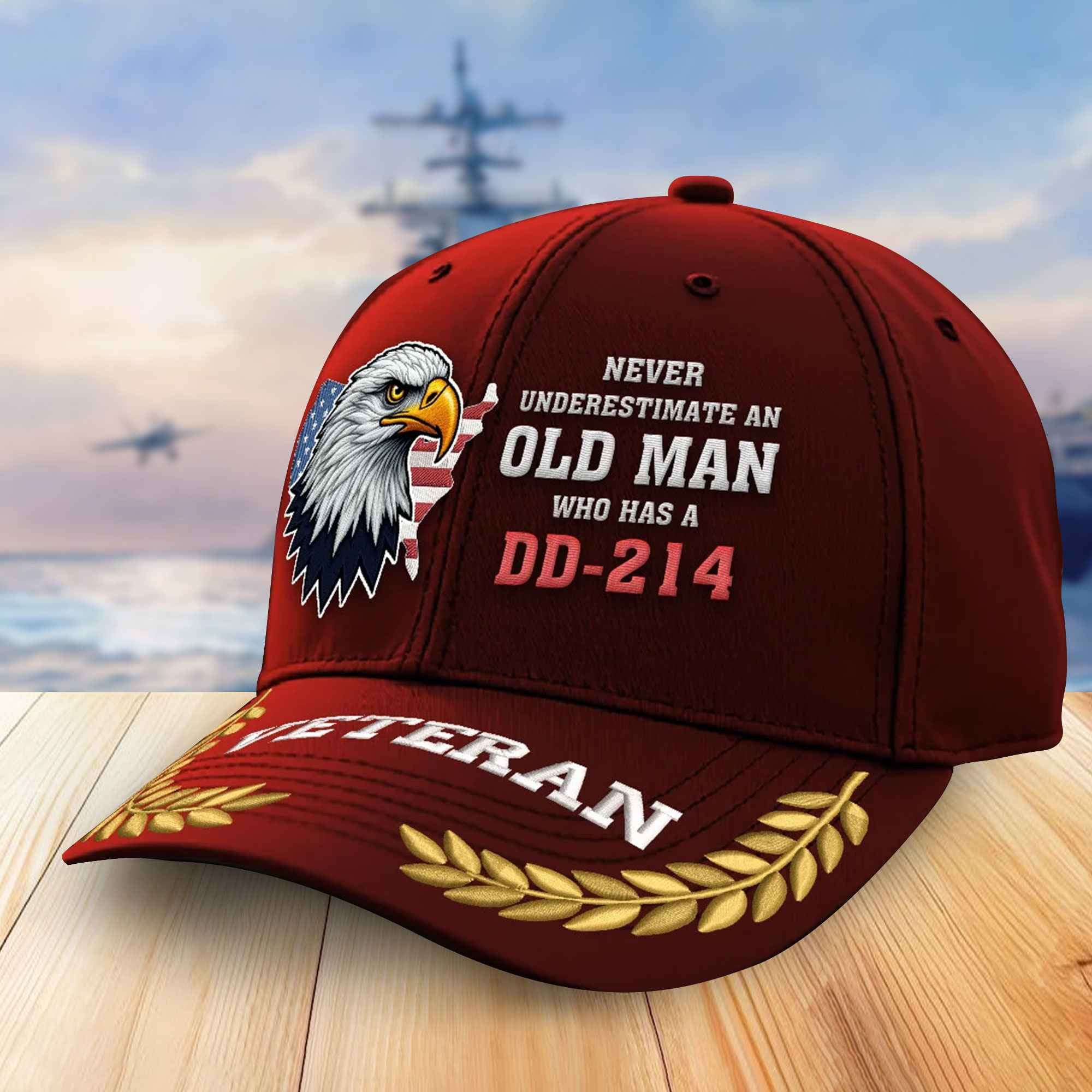 Premium US Veterans Embroidered Baseball Hats VPVC305101, Gifts For Veterans On Father's Day, Armed Forces Day, Independence Day, Veterans Day.