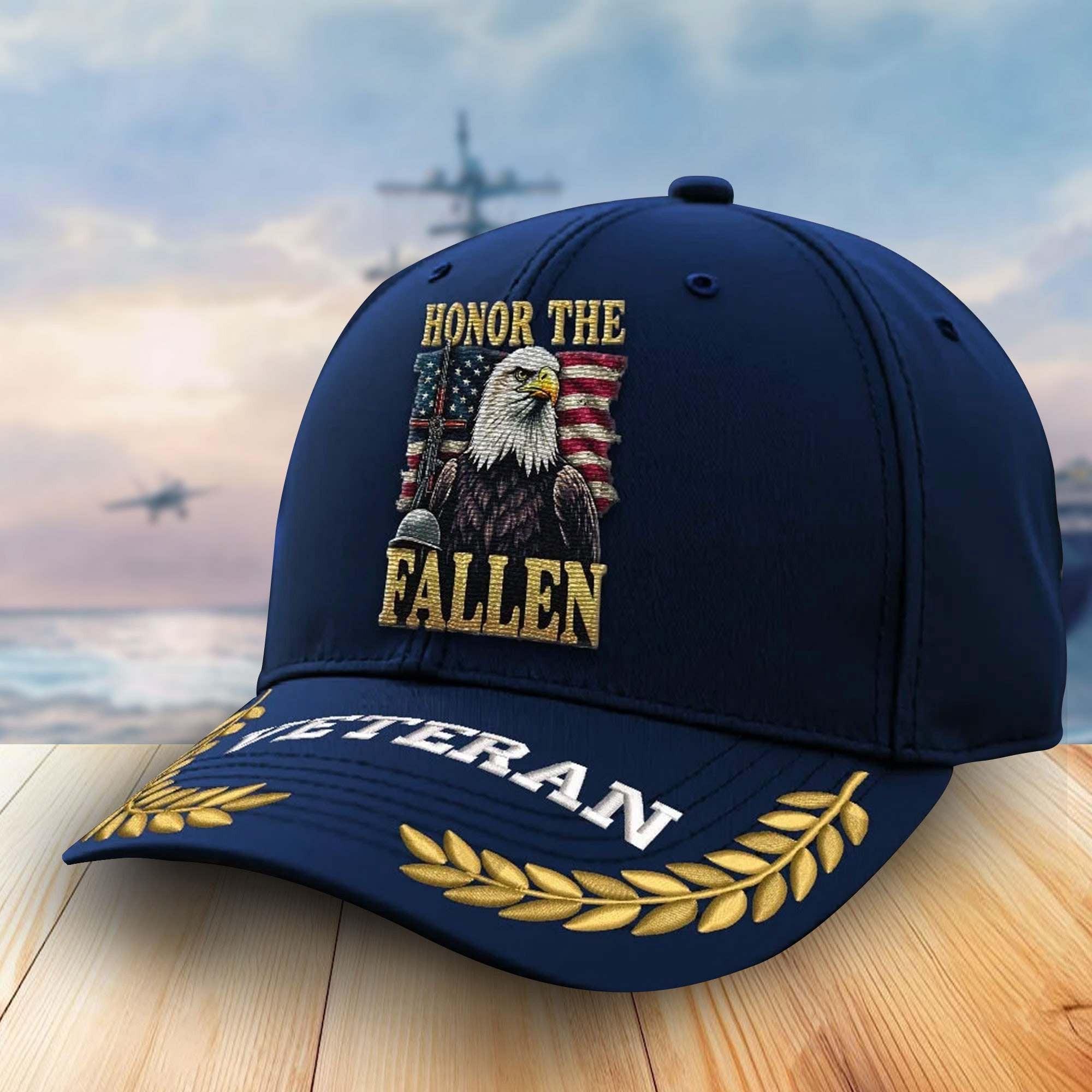 Premium US Veterans Embroidered Baseball Hats VPVC302802, Gifts For Veterans On Father's Day, Armed Forces Day, Independence Day, Veterans Day.