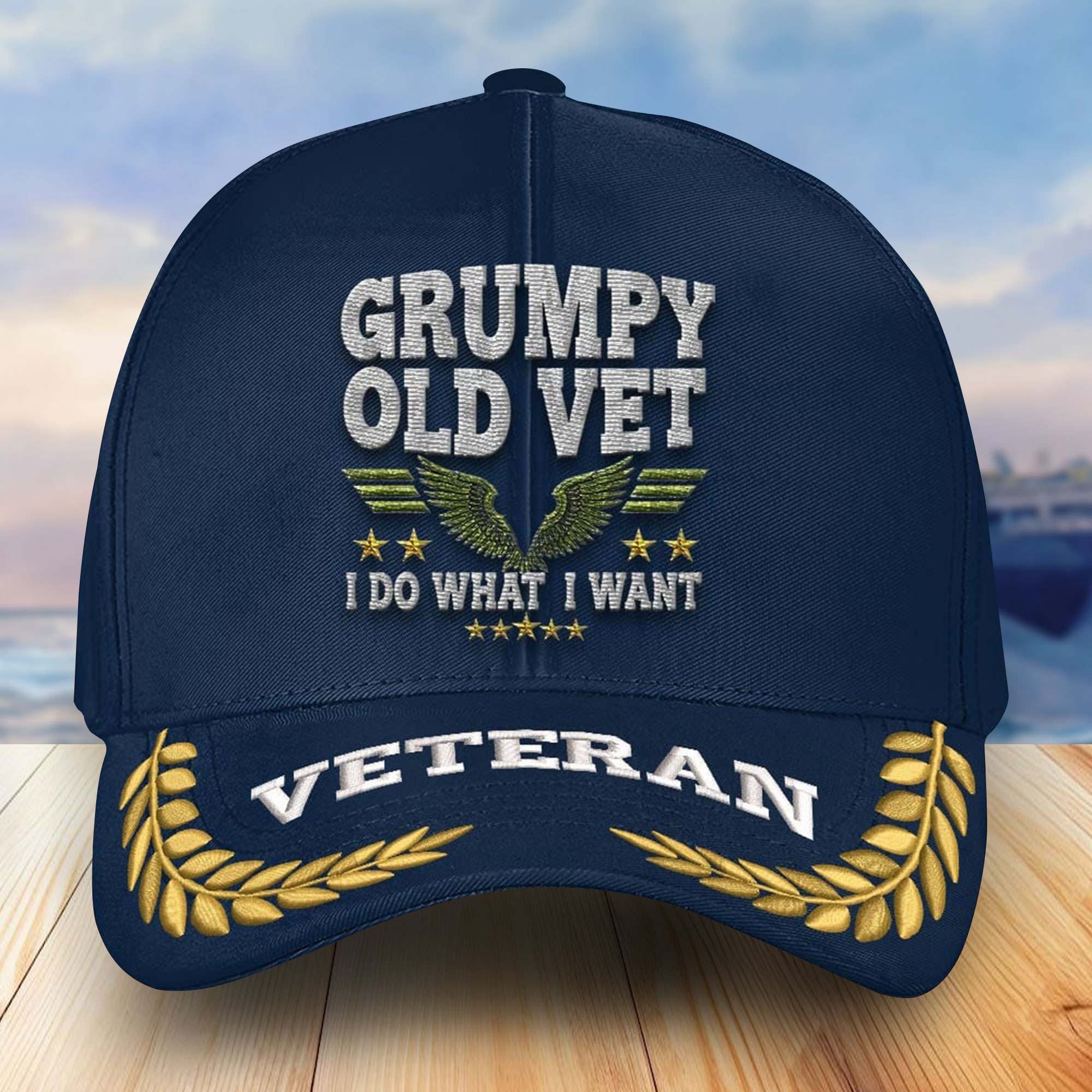 Premium US Veterans Embroidered Baseball Hats VPVC303102, Gifts For Veterans On Father's Day, Armed Forces Day, Independence Day, Veterans Day.