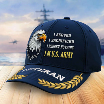 Premium US Army Embroidered Baseball Hats VPVC305802, Gifts For Army Veterans On Father's Day, Armed Forces Day, Independence Day, Veterans Day.