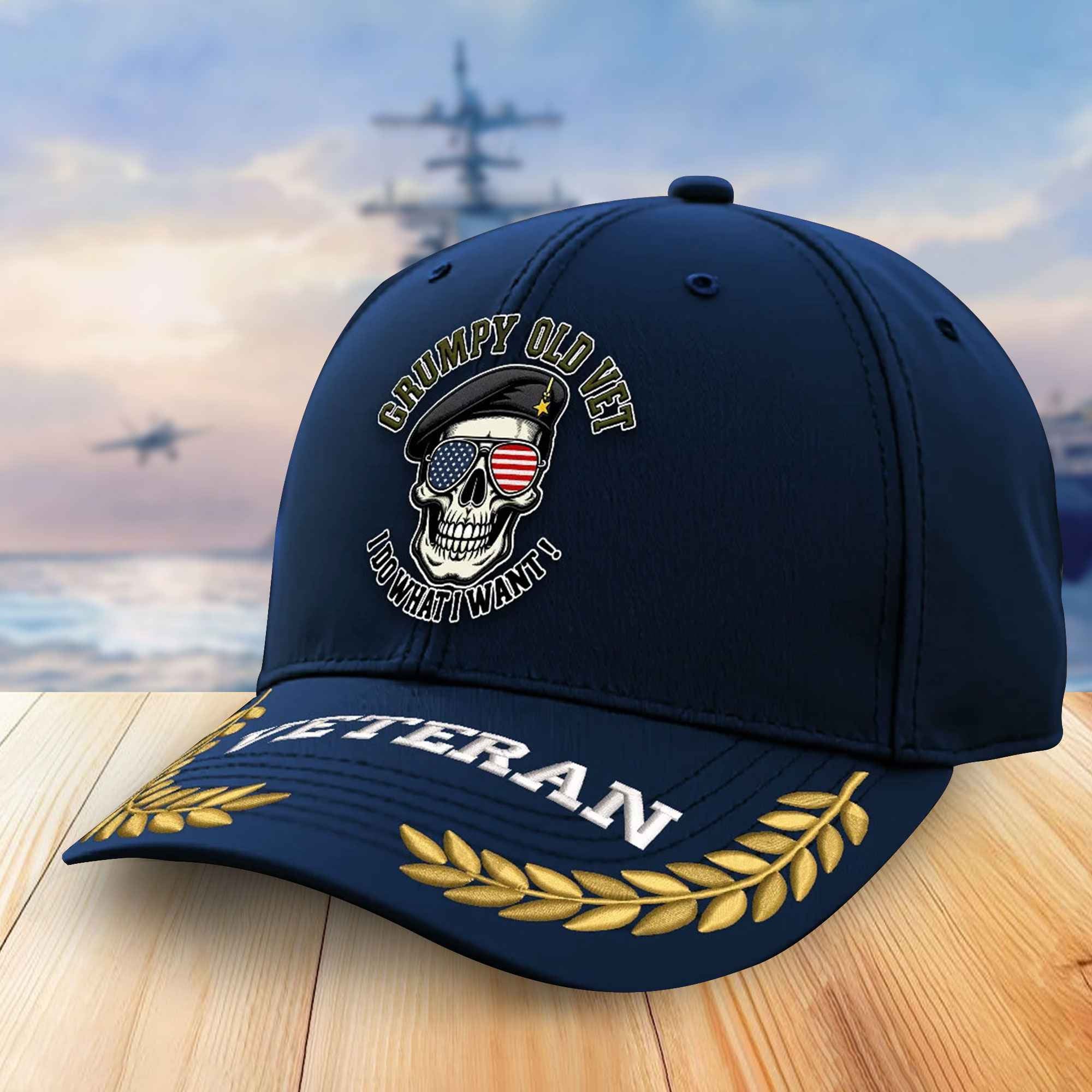 Premium US Veterans Embroidered Baseball Hats VPVC306602, Gifts For Veterans On Father's Day, Armed Forces Day, Independence Day, Veterans Day.
