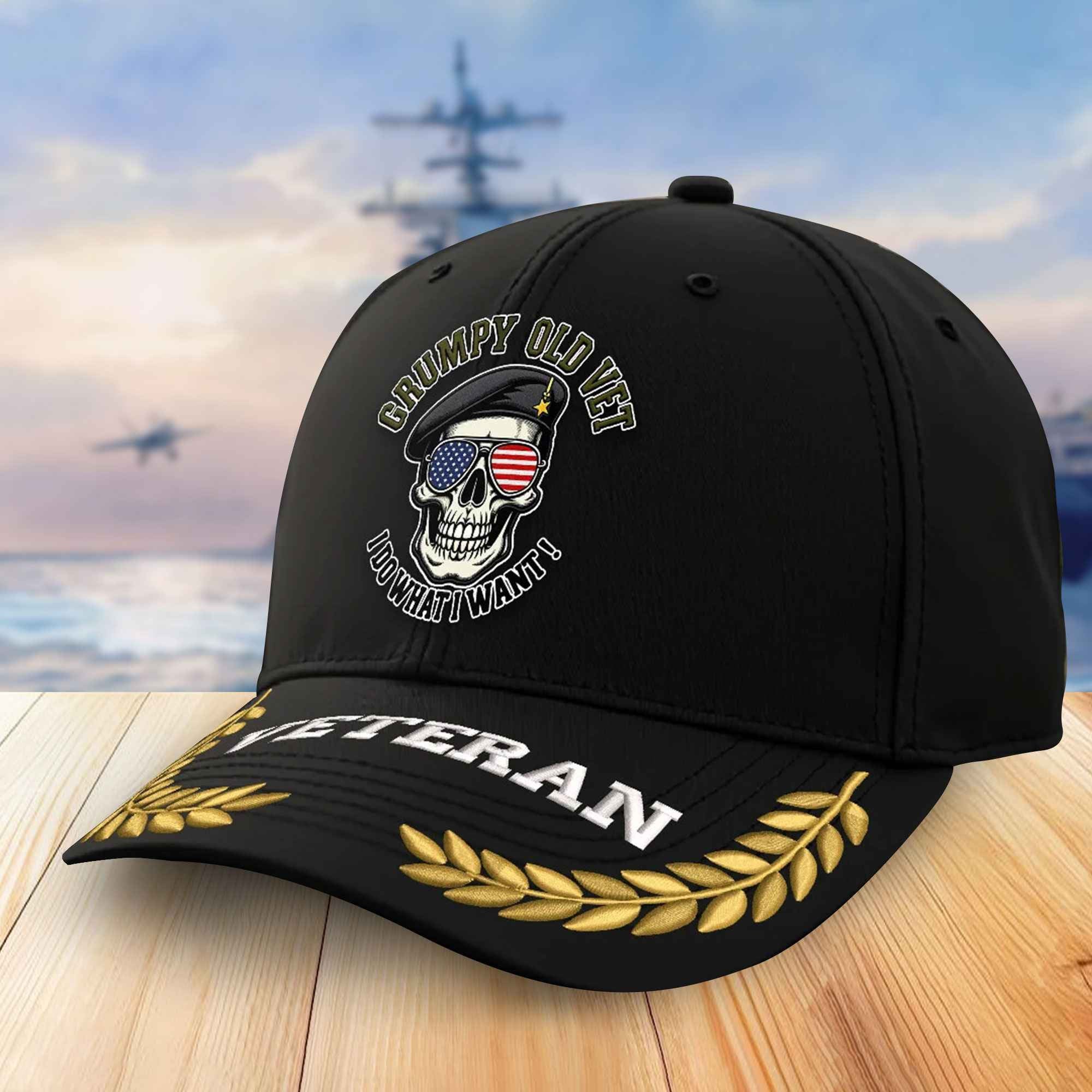 Premium US Veterans Embroidered Baseball Hats VPVC306603, Gifts For Veterans On Father's Day, Armed Forces Day, Independence Day, Veterans Day.