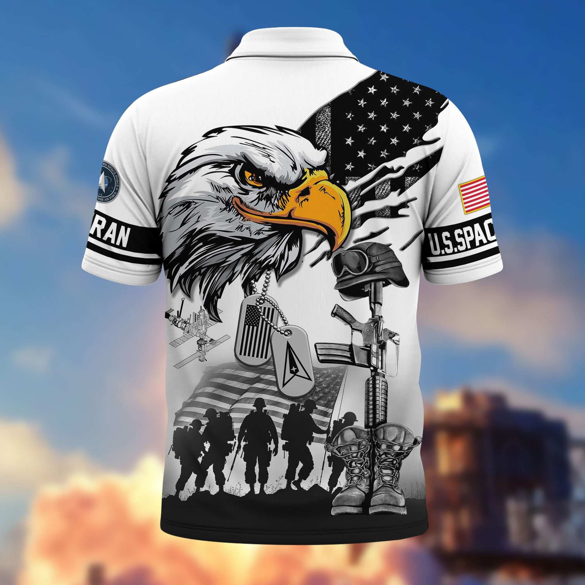 Premium US Veterans Polo Shirt BPHN090411, Gifts For US Veterans, Gifts On Memorial Day, Father's Day, Armed Forces Day, Veterans Day.