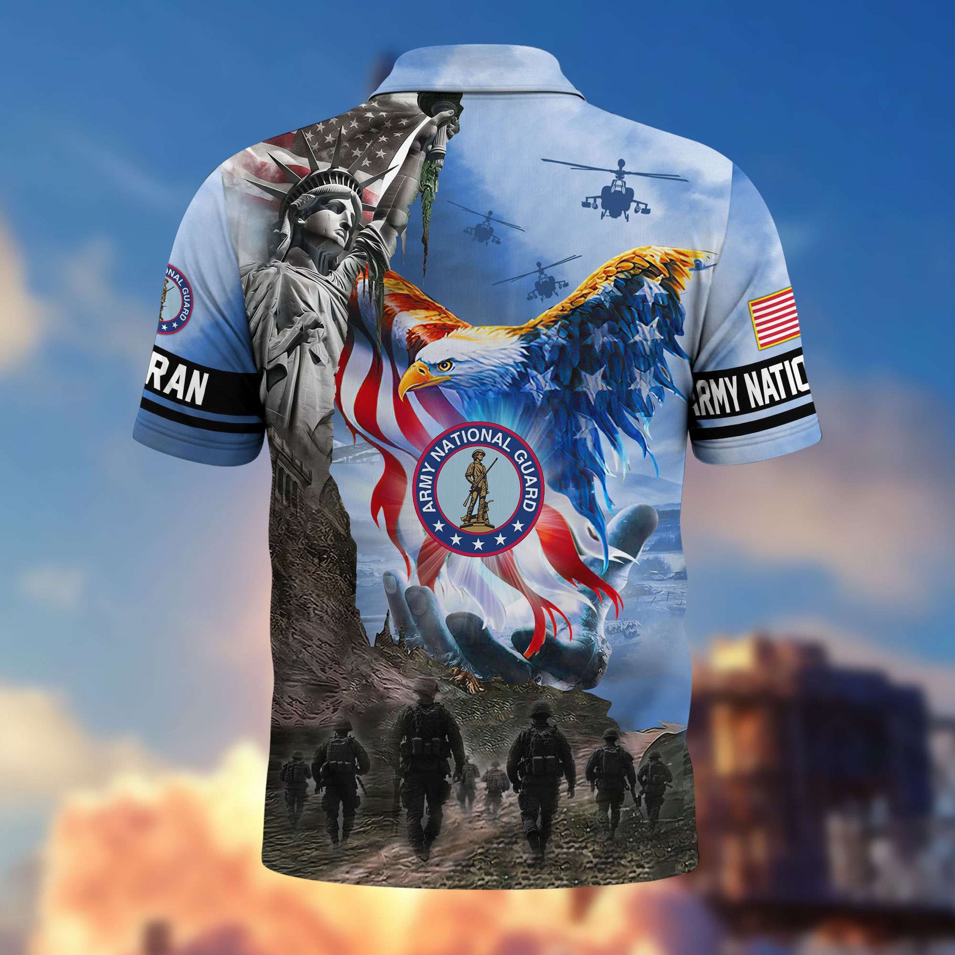 Premium US Veterans Polo Shirt BPHN100411, Gifts For US Veterans, Gifts On Memorial Day, Father's Day, Armed Forces Day, Veterans Day.