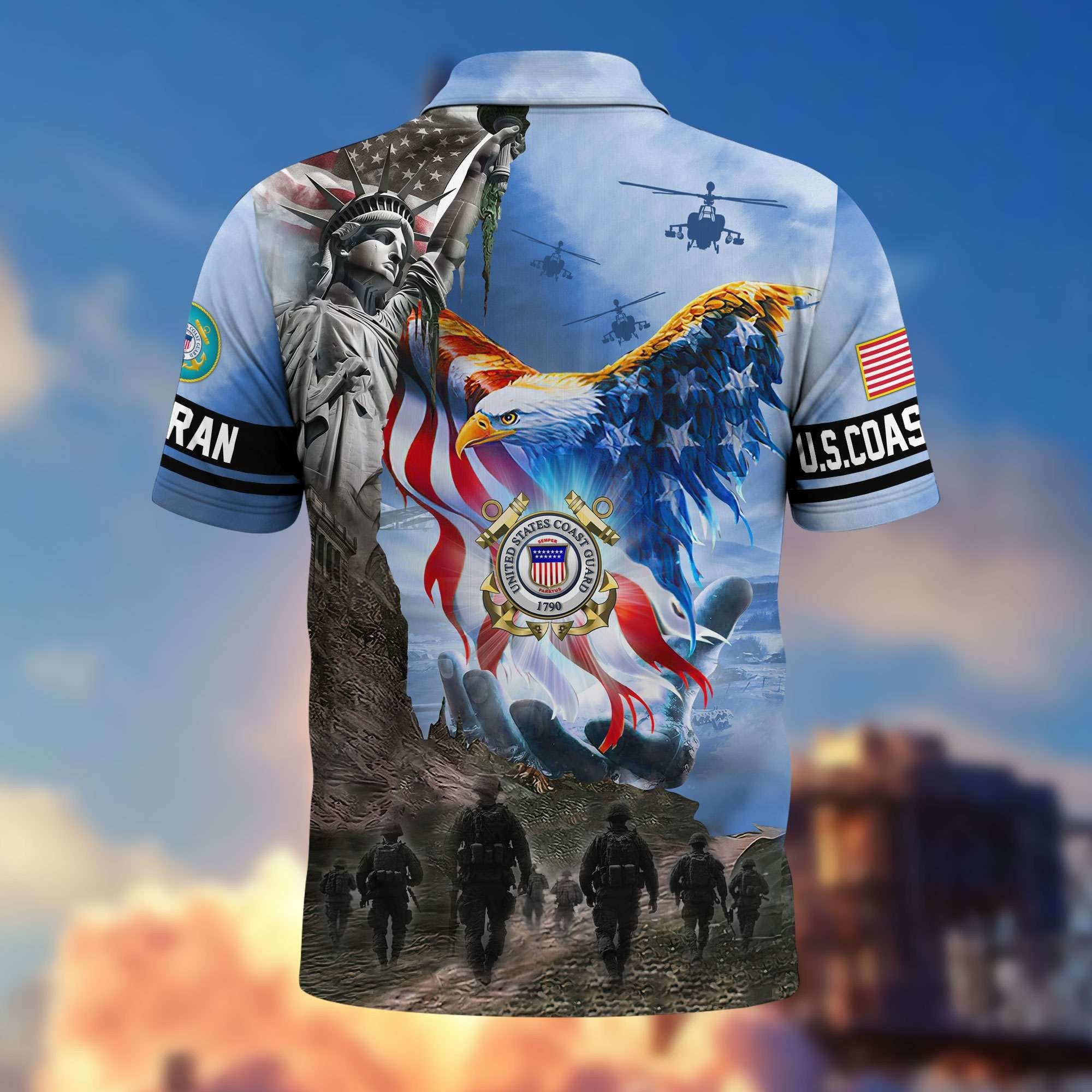 Premium US Veterans Polo Shirt BPHN100411, Gifts For US Veterans, Gifts On Memorial Day, Father's Day, Armed Forces Day, Veterans Day.