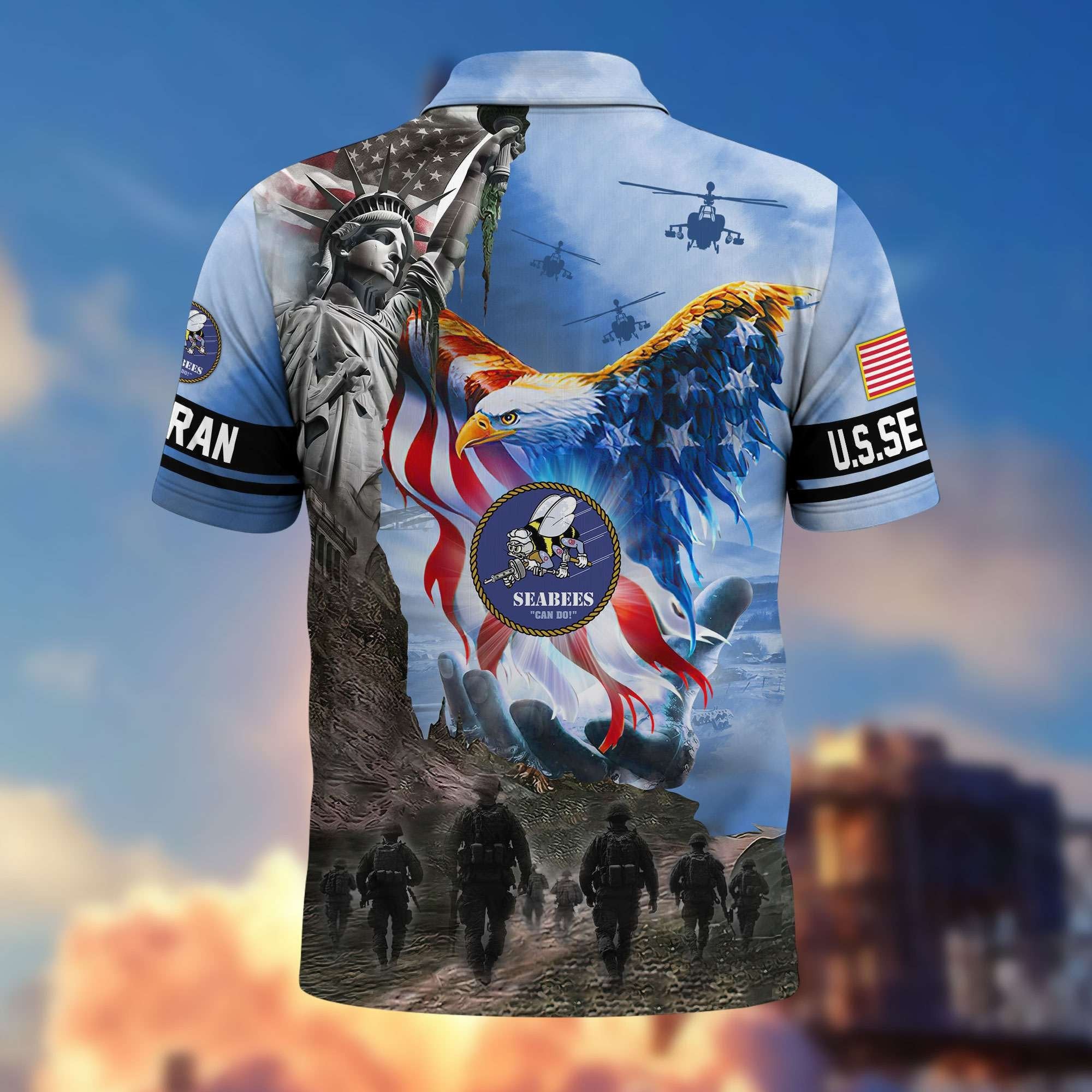 Premium US Veterans Polo Shirt BPHN100411, Gifts For US Veterans, Gifts On Memorial Day, Father's Day, Armed Forces Day, Veterans Day.