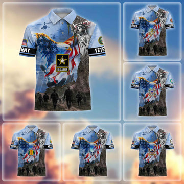 Premium US Veterans Polo Shirt BPHN100411, Gifts For US Veterans, Gifts On Memorial Day, Father's Day, Armed Forces Day, Veterans Day.
