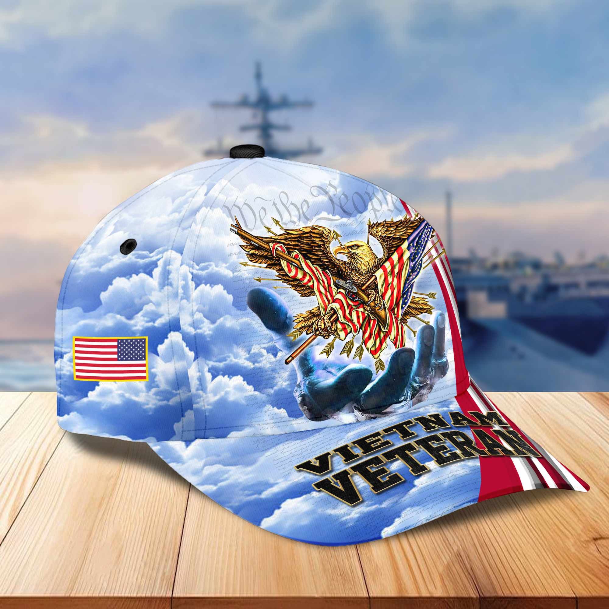 Premium US Veterans Baseball Hats BPVC170402, Gifts For US Veterans On Father's Day, Armed Forces Day, Independence Day, Veterans Day.