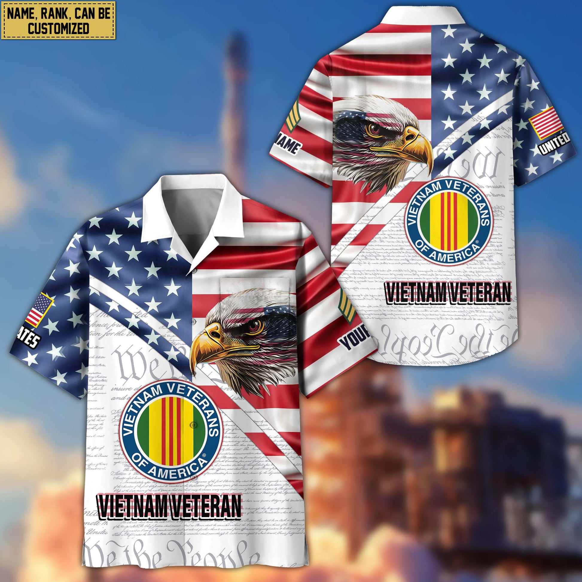Premium Custom Vietnam Veteran Hawaiian Shirt VPVC404006, Gifts For Vietnam Veteran, Best Gifts On Father's Day, Armed Forces Day, Independence Day, Veterans Day.