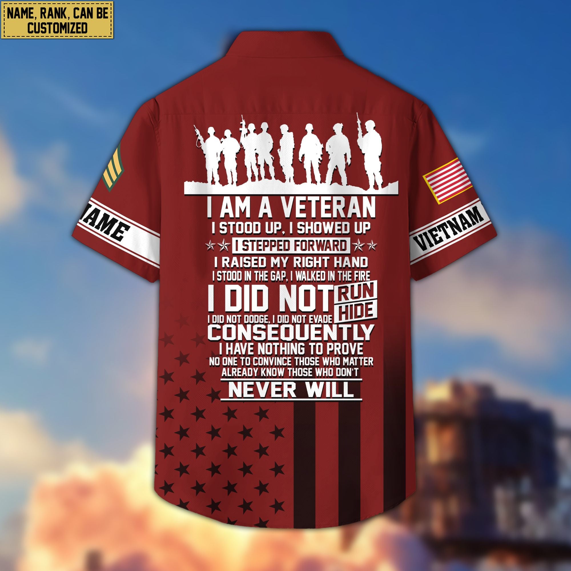 Premium Custom Vietnam Veteran Hawaiian Shirt VPVC404106, Gifts For Vietnam Veteran, Best Gifts On Father's Day, Armed Forces Day, Independence Day, Veterans Day.