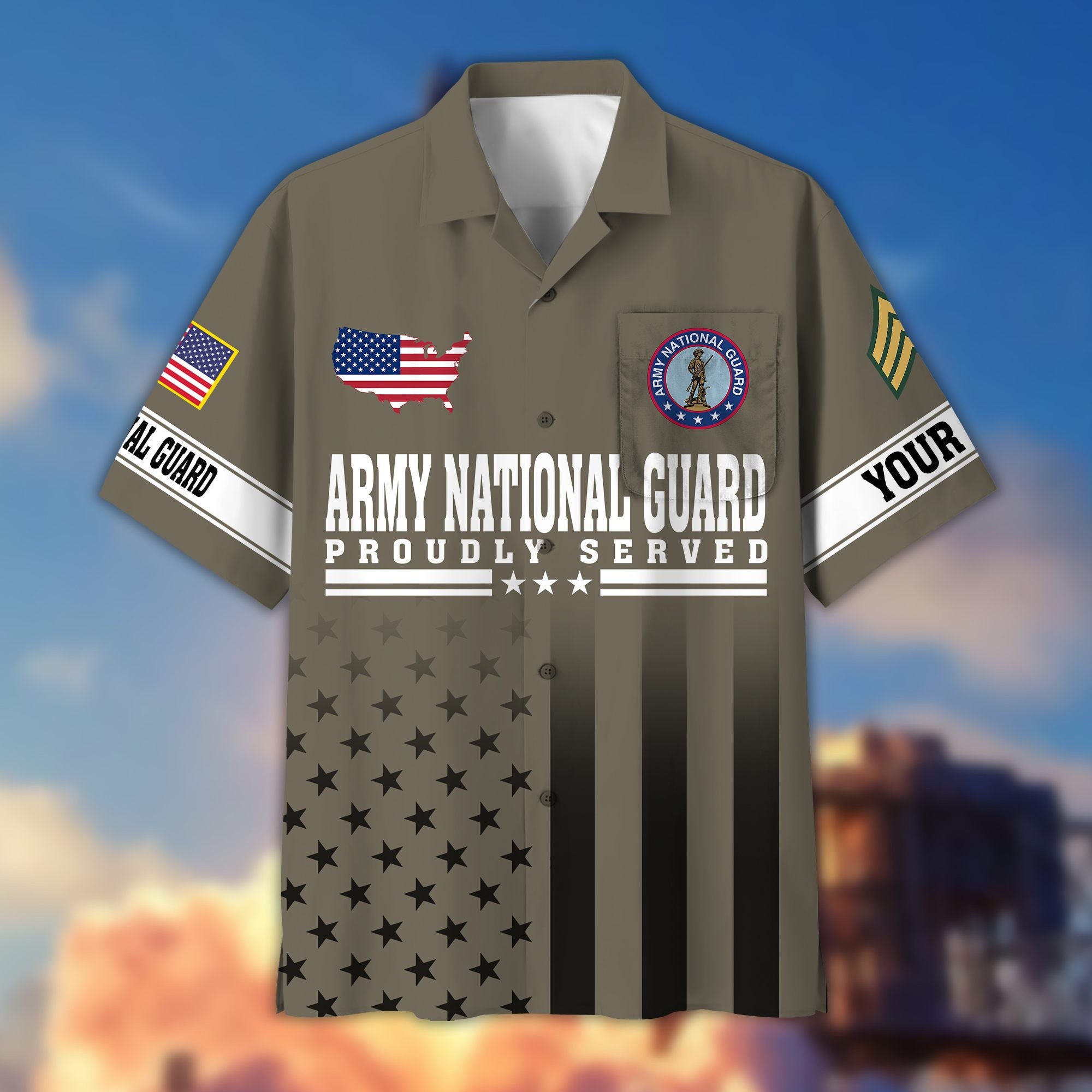 Premium Custom Army National Guard Hawaiian Shirt VPVC404108, Gifts For Army National Guard Veteran, Best Gifts On Father's Day, Armed Forces Day, Independence Day, Veterans Day.