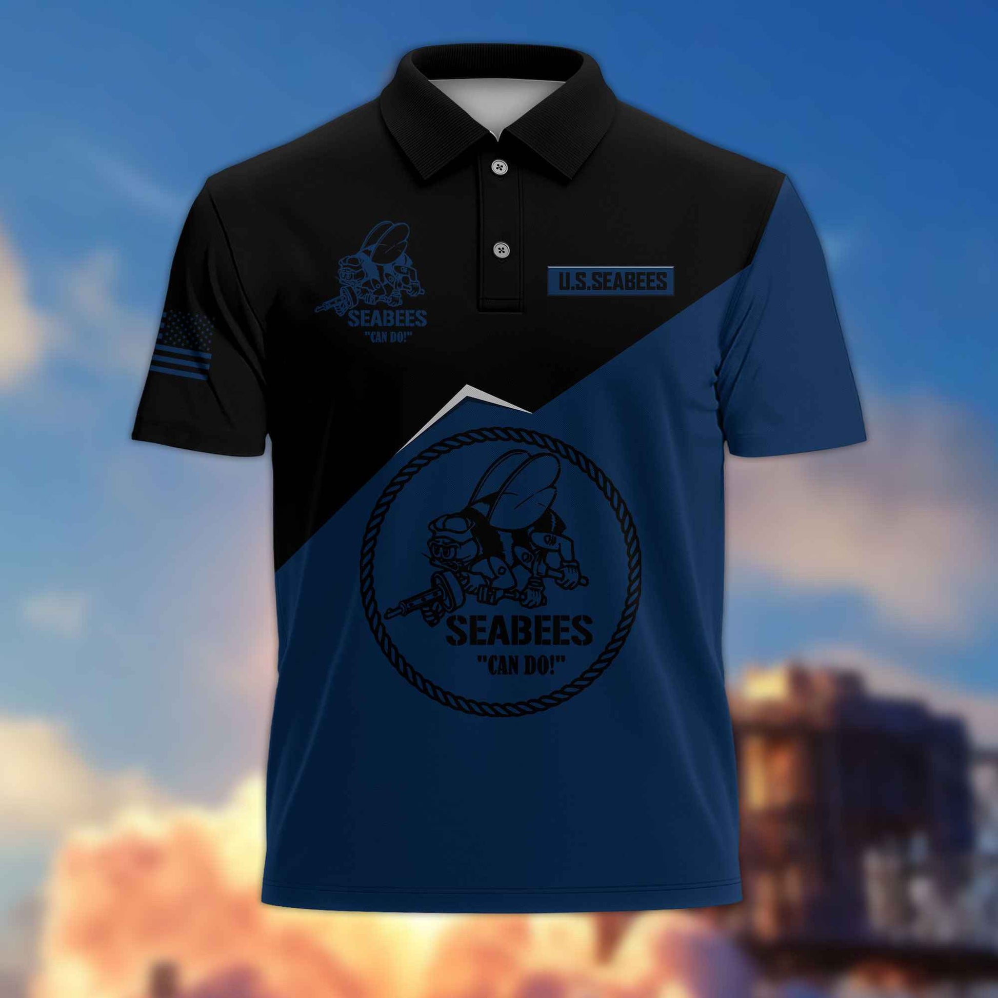 Unique US Seabees Polo Shirt VPVC216809, Gifts For Seabees Veteran, Best Gifts On Father's Day, Independence Day, Veterans Day.