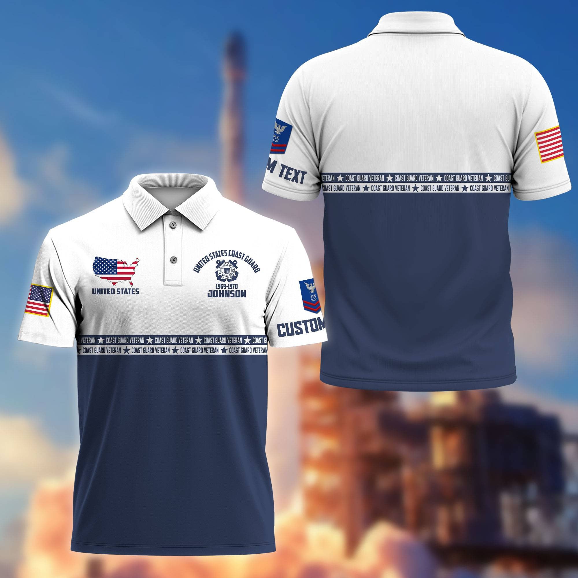 USCG Custom Polo Shirt VPVC216905, Gifts For Coast Guard Veteran, Best Gifts On Father's Day, Armed Forces Day, Independence Day, Veterans Day.