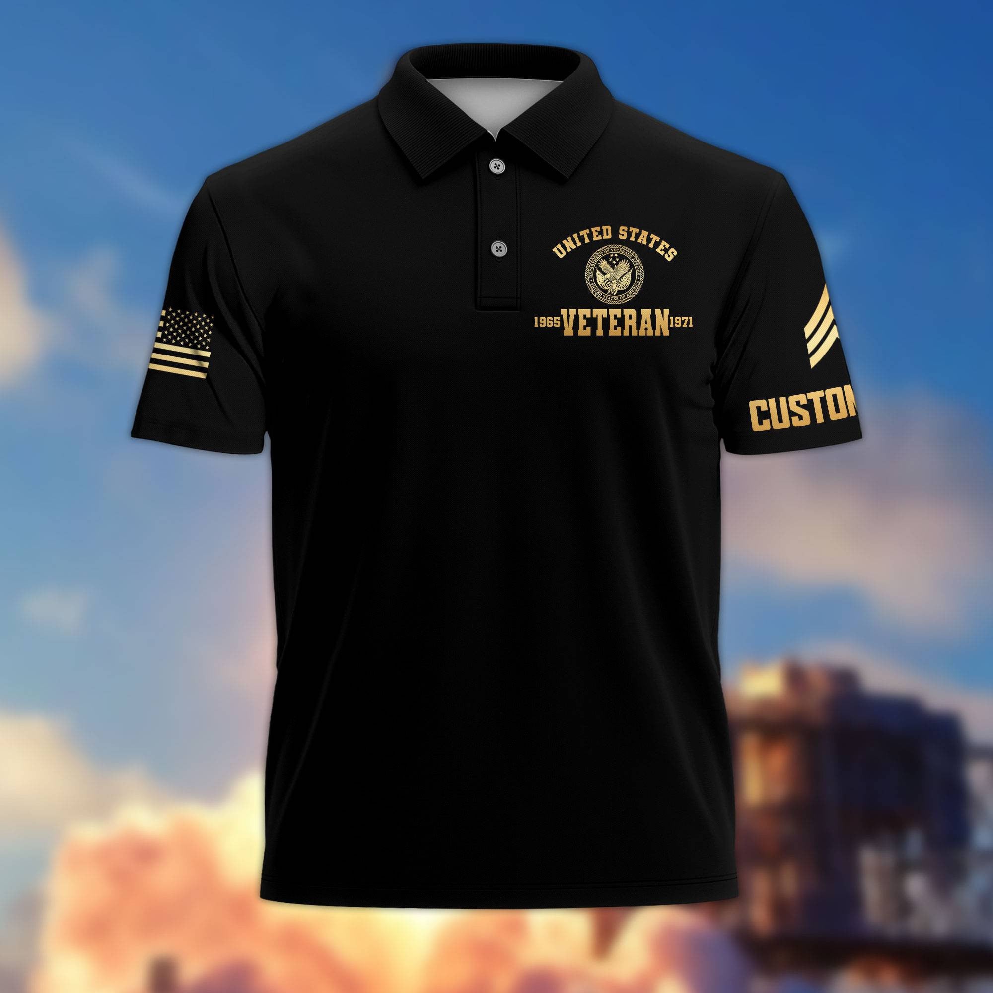 Premium US Veteran Polo Shirt VPVC217007, Custom Name, Rank, Year, Gifts For US Veteran, Best Gifts On Father's Day, Armed Forces Day, Independence Day, Veterans Day.