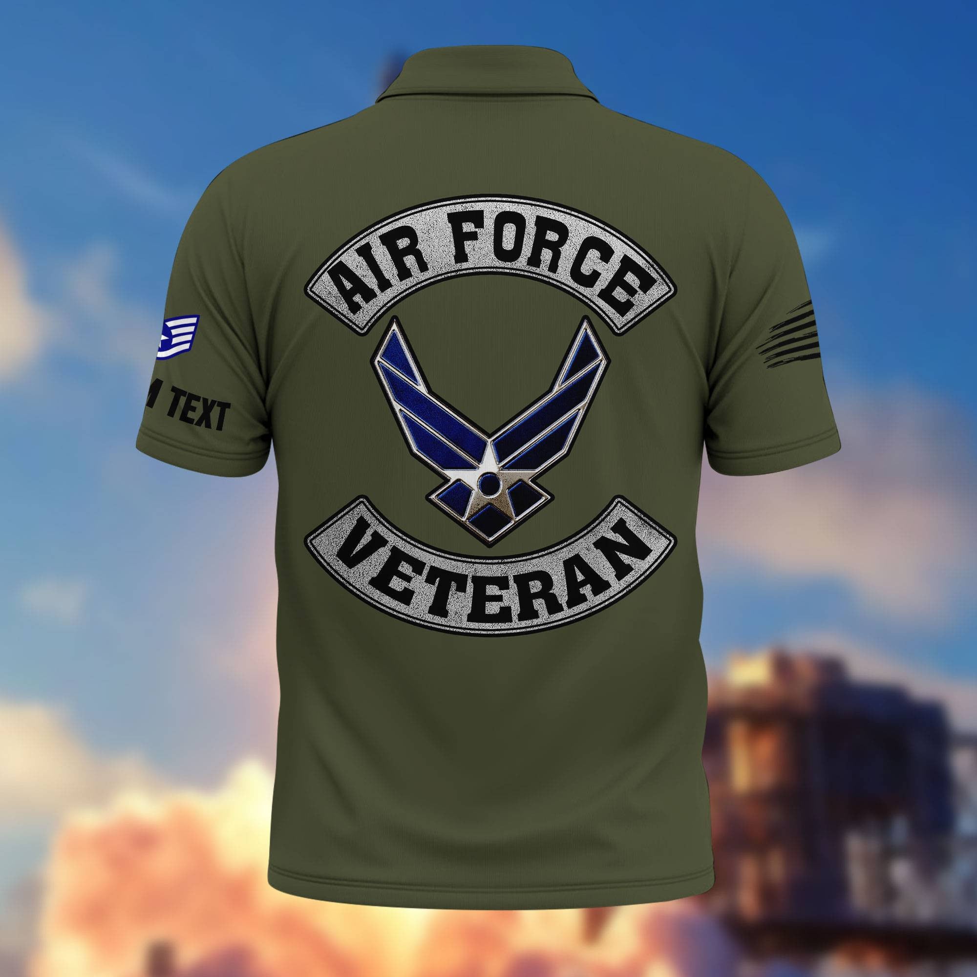 Premium Custom USAF Polo Shirt VPVC217104, Gifts For Air Force Veteran, Best Gifts On Father's Day, Armed Forces Day, Independence Day, Veterans Day.
