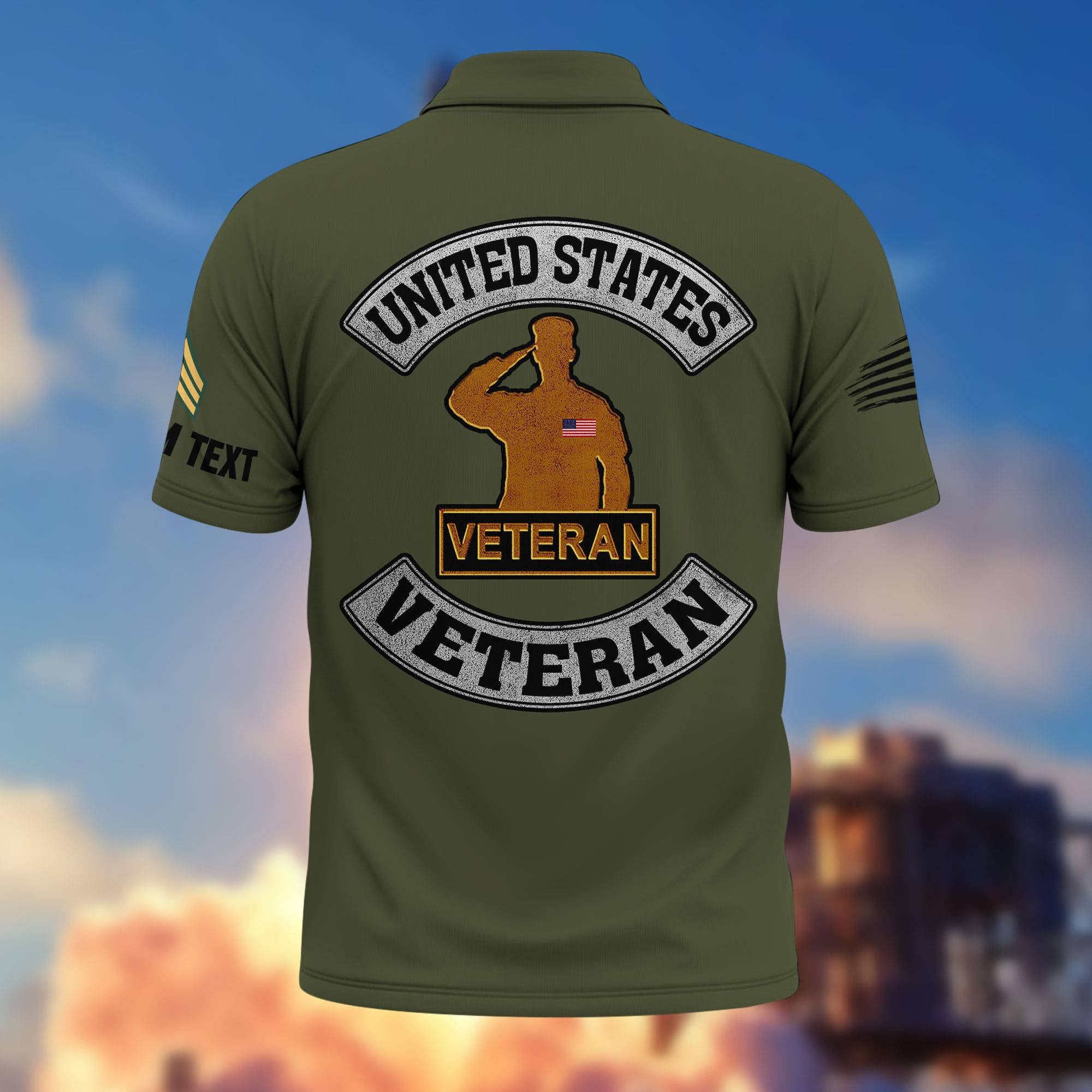 Premium Custom US Veteran Polo Shirt VPVC217107, Gifts For US Veteran, Best Gifts On Father's Day, Armed Forces Day, Independence Day, Veterans Day.