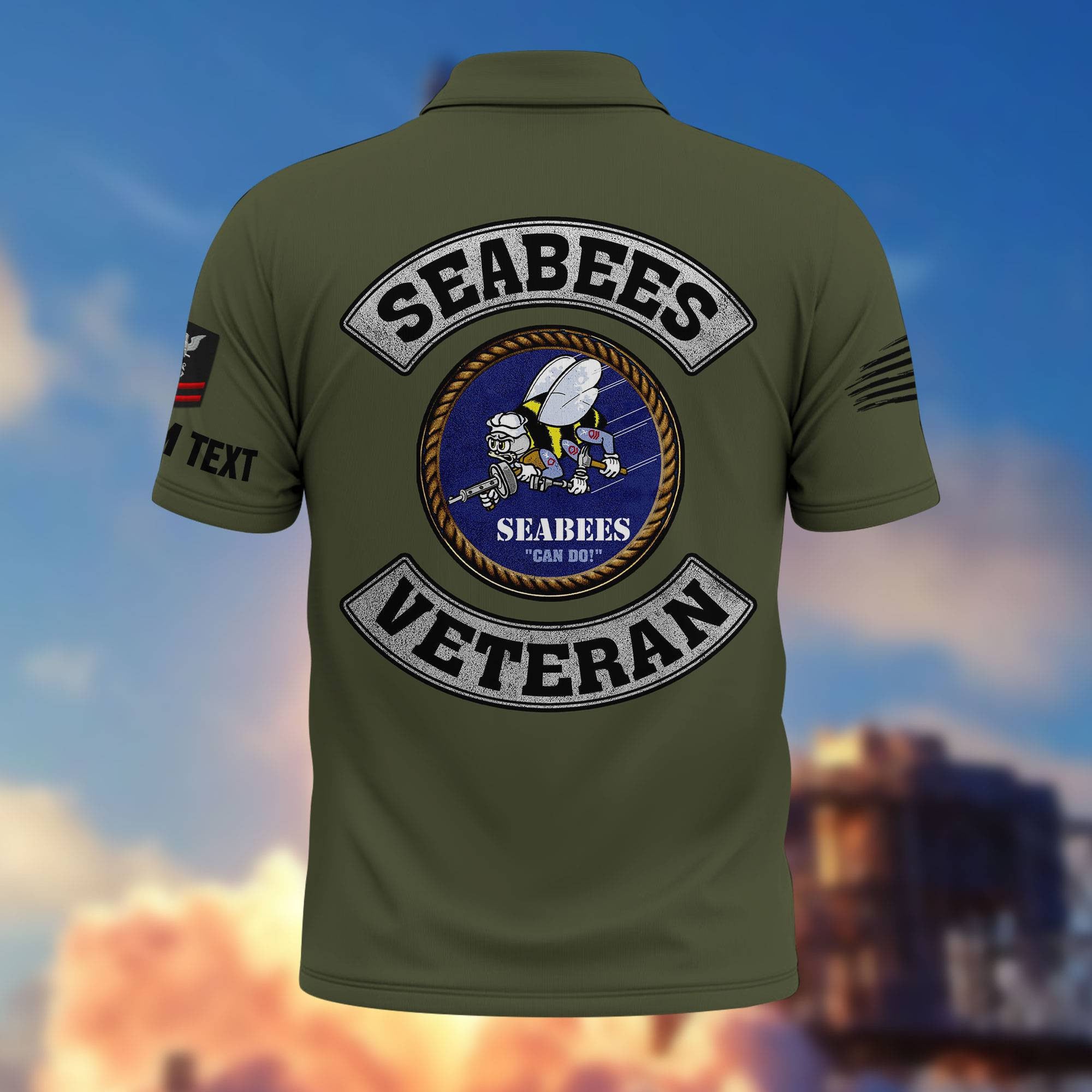 Premium Custom US Seabees Polo Shirt VPVC217109, Gifts For Seabees Veteran, Best Gifts On Father's Day, Armed Forces Day, Independence Day, Veterans Day.