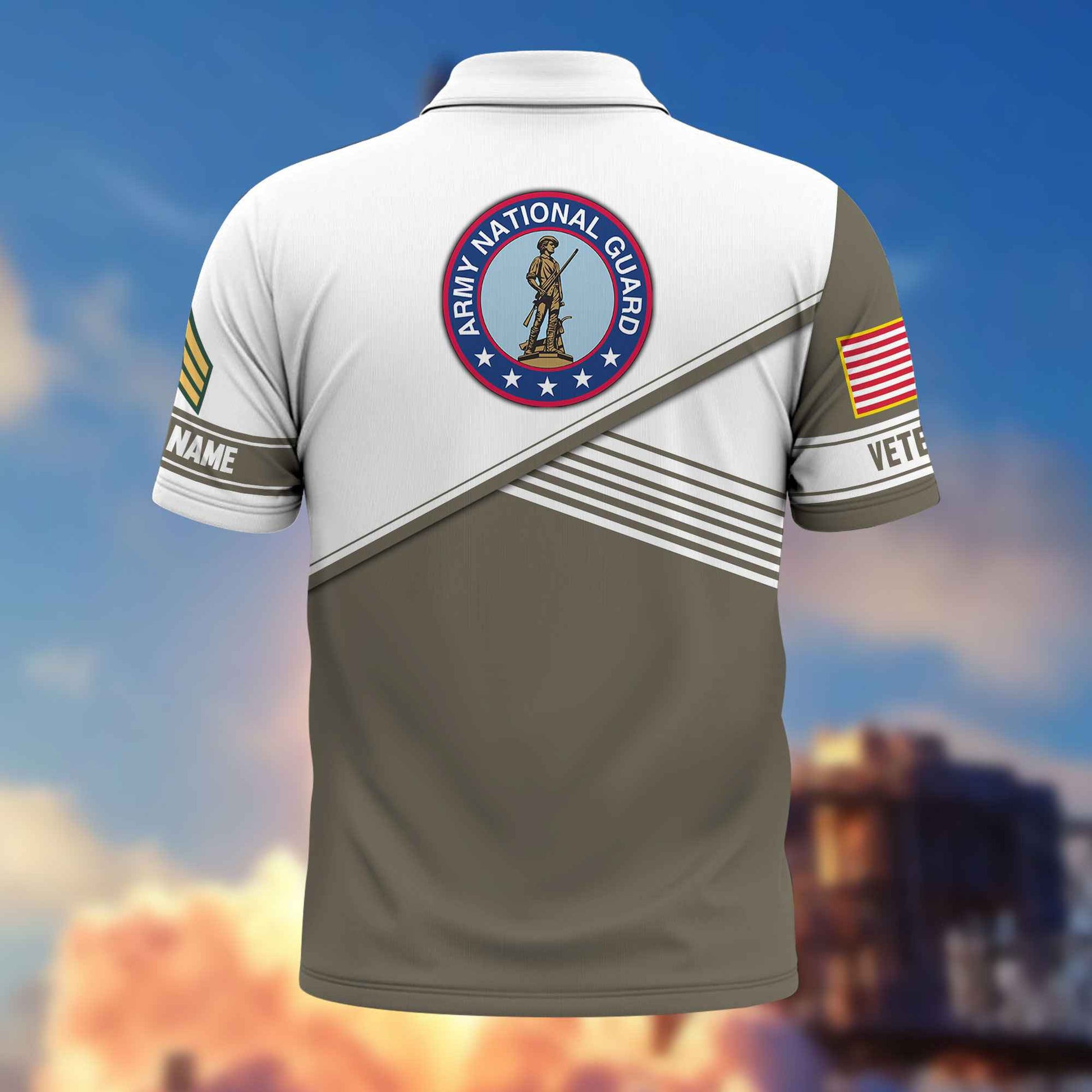 Premium US Army National Guard Polo Shirt VPVC217408, Custom Name, Rank, Gifts For Army National Guard Veteran, Best Gifts On Father's Day, Armed Forces Day, Independence Day, Veterans Day.