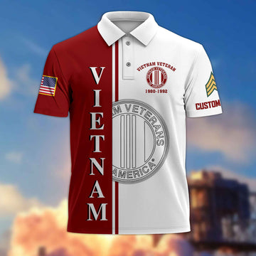 Premium Custom Vietnam Veteran Polo Shirt VPVC217506, Gifts For Vietnam Veteran, Best Gifts On Father's Day, Armed Forces Day, Independence Day, Veterans Day.