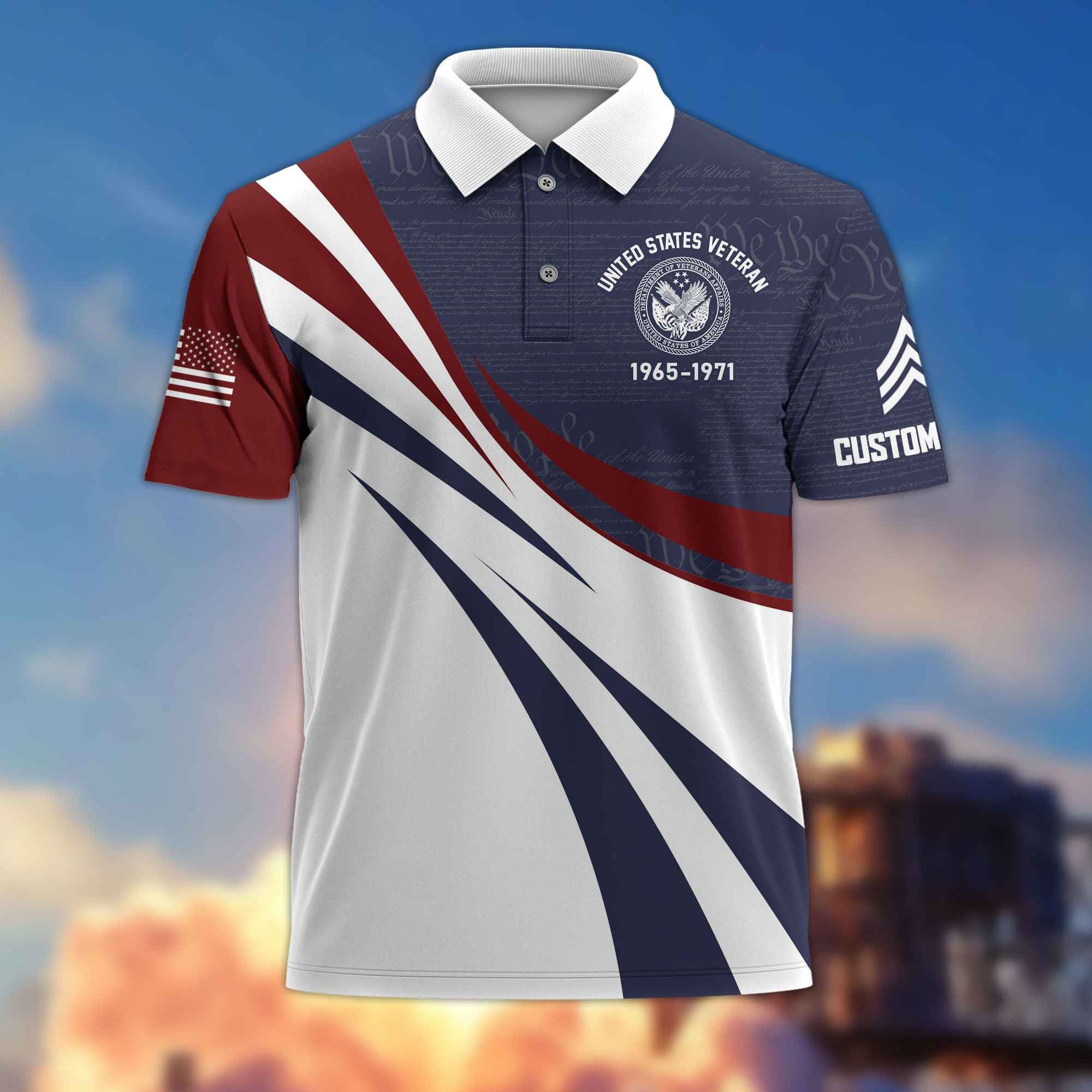 Premium US Veteran Polo Shirt VPVC217907, Custom Name, Rank, Year, Gifts For US Veteran, Best Gifts On Father's Day, Armed Forces Day, Independence Day, Veterans Day.