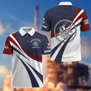Premium US Seabees Polo Shirt VPVC217909, Custom Name, Rank, Year, Gifts For Seabees Veteran, Best Gifts On Father's Day, Armed Forces Day, Independence Day, Veterans Day.
