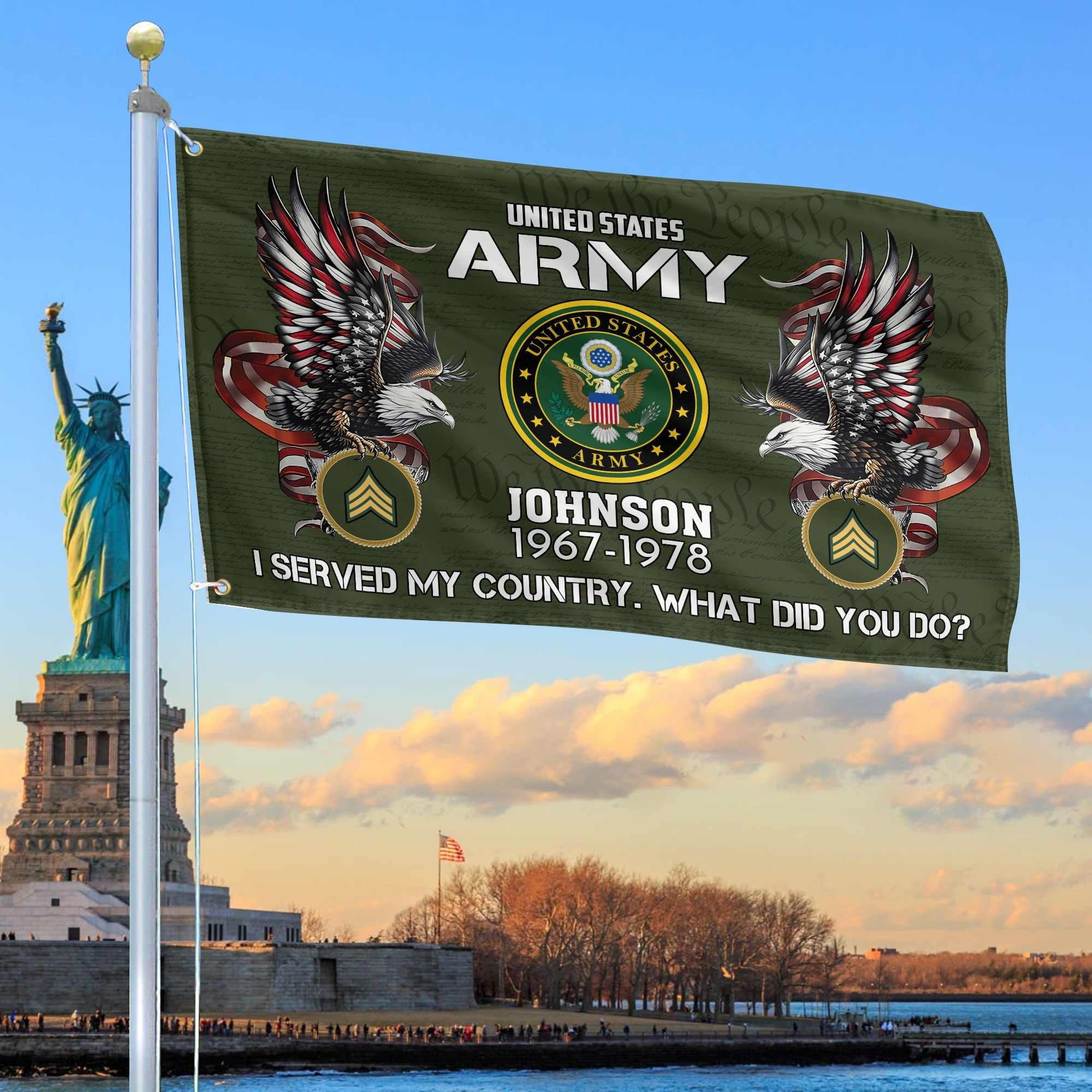 Premium Custom US Army Grommet Flag VPVC108401, Gifts For Army Veteran, Gifts For Dad, For Husband, Best Gifts On Father's Day, Armed Forces Day, Independence Day, Veterans Day.