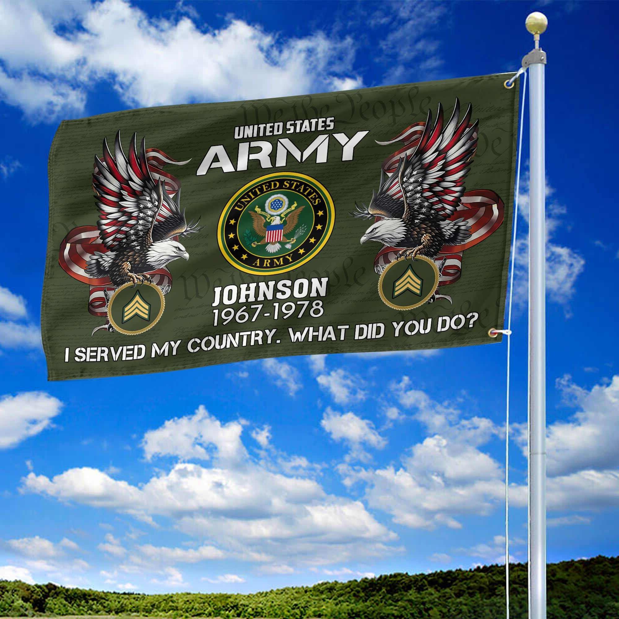 Premium Custom US Army Grommet Flag VPVC108401, Gifts For Army Veteran, Gifts For Dad, For Husband, Best Gifts On Father's Day, Armed Forces Day, Independence Day, Veterans Day.