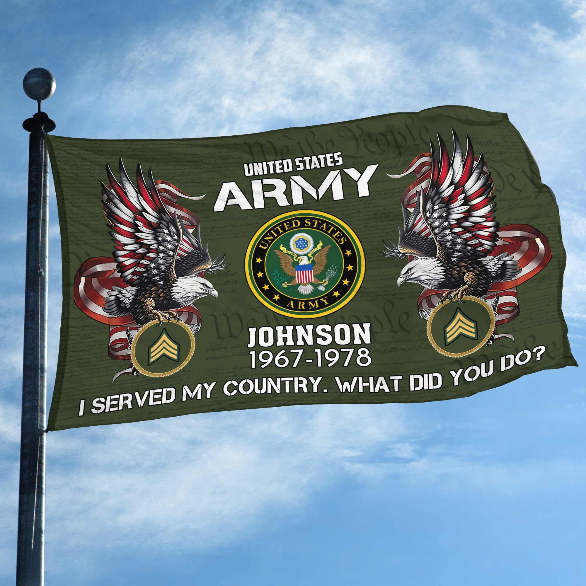 Premium Custom US Army Grommet Flag VPVC108401, Gifts For Army Veteran, Gifts For Dad, For Husband, Best Gifts On Father's Day, Armed Forces Day, Independence Day, Veterans Day.
