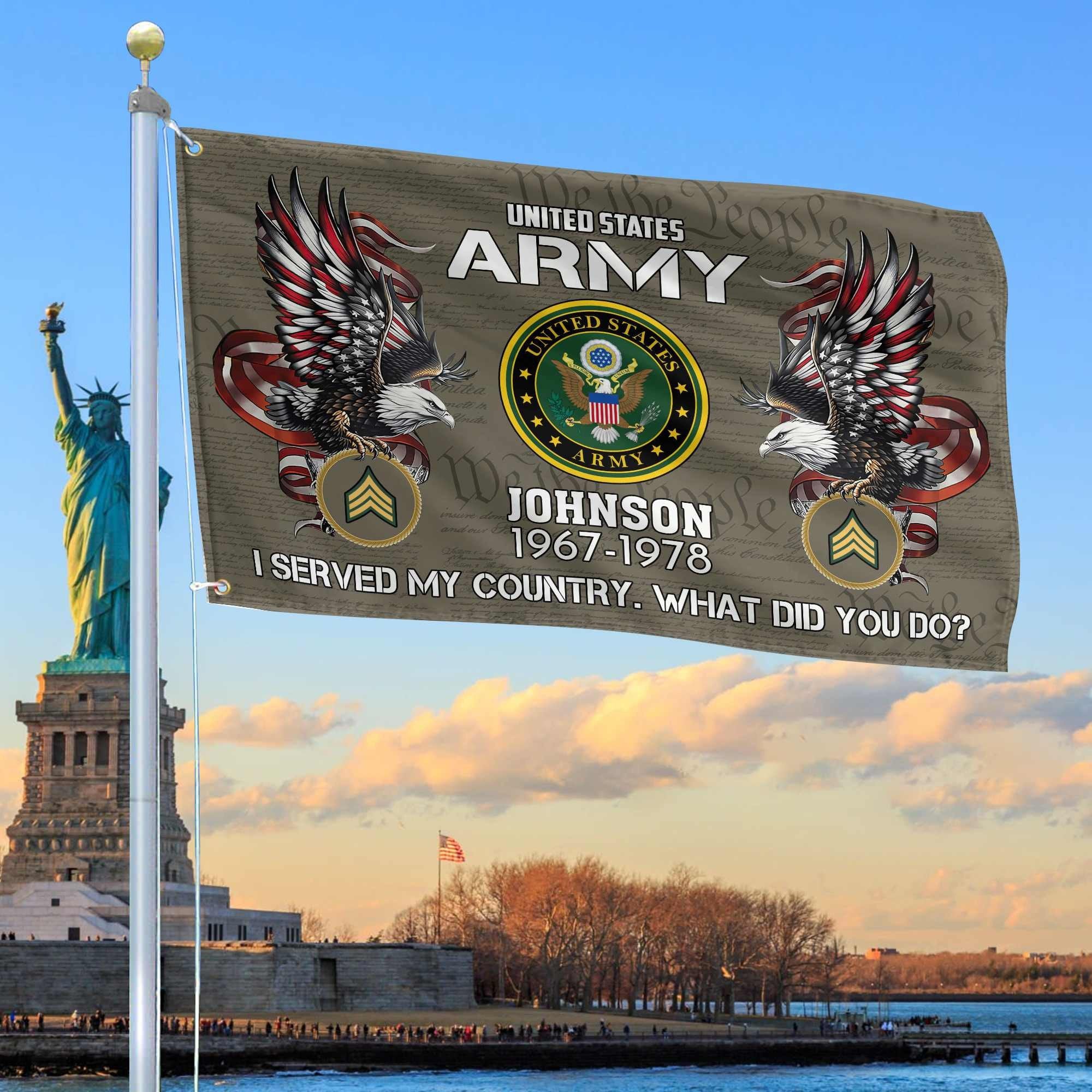 Premium Custom US Army Grommet Flag VPVC108410, Gifts For Army Veteran, Gifts For Dad, For Husband, Best Gifts On Father's Day, Armed Forces Day, Independence Day, Veterans Day.