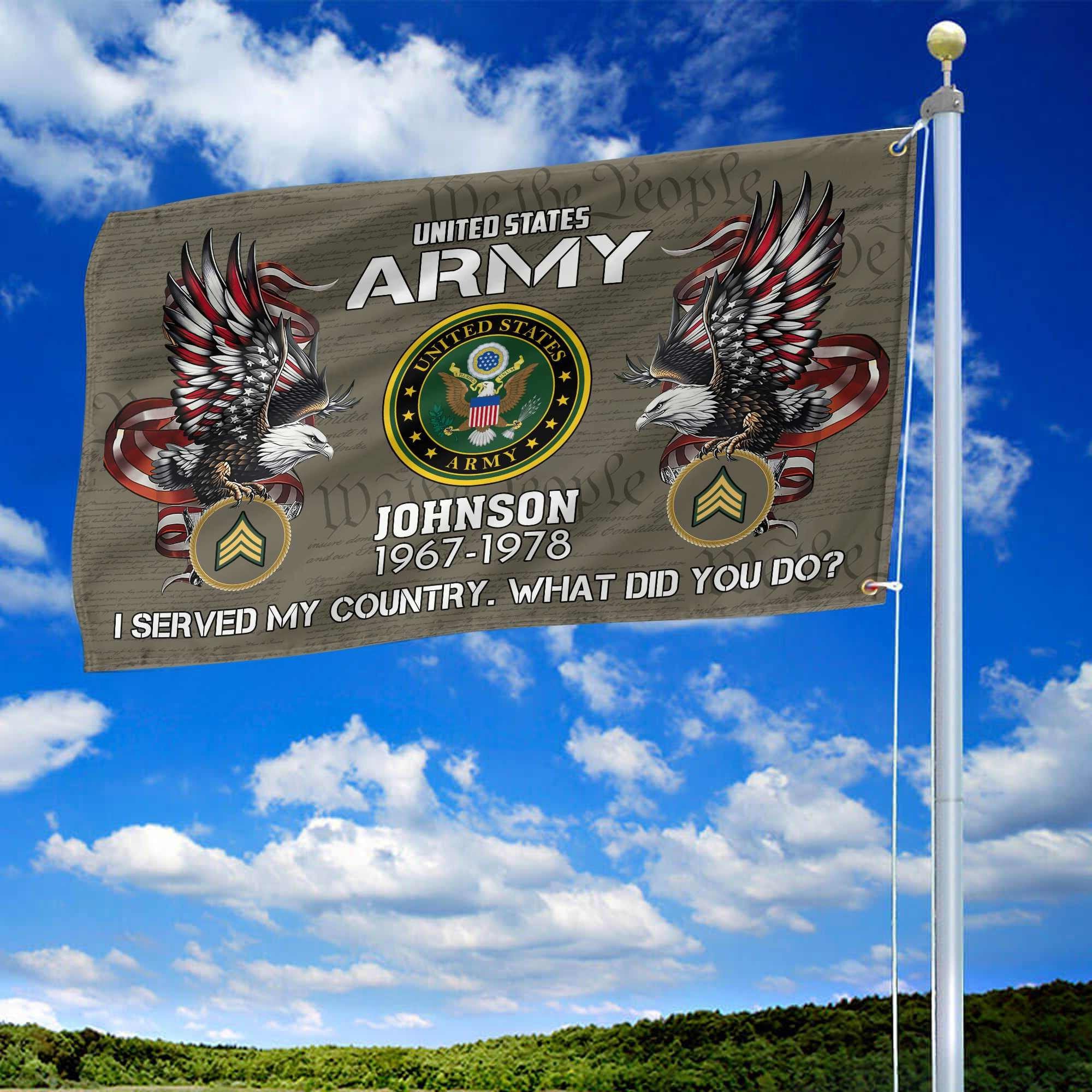 Premium Custom US Army Grommet Flag VPVC108410, Gifts For Army Veteran, Gifts For Dad, For Husband, Best Gifts On Father's Day, Armed Forces Day, Independence Day, Veterans Day.
