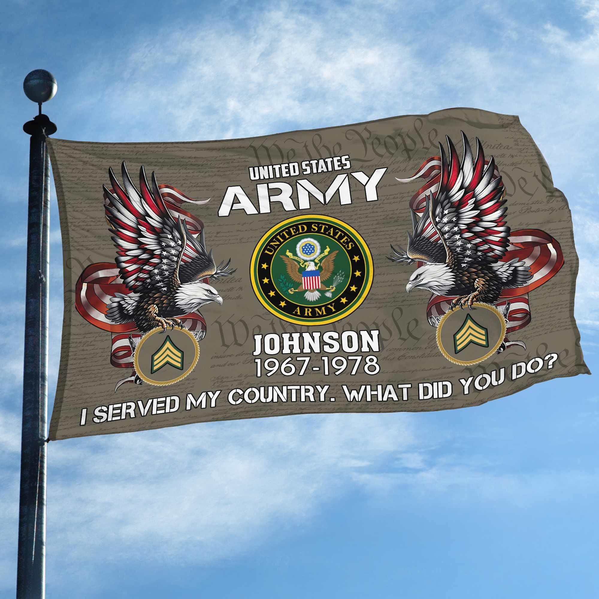 Premium Custom US Army Grommet Flag VPVC108410, Gifts For Army Veteran, Gifts For Dad, For Husband, Best Gifts On Father's Day, Armed Forces Day, Independence Day, Veterans Day.