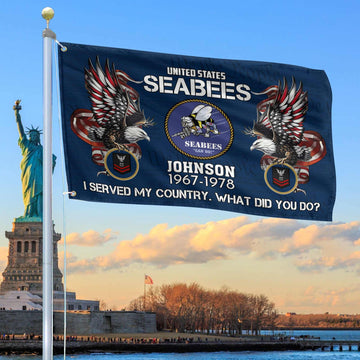 Premium Custom US Seabees Grommet Flag VPVC108409, Gifts For Seabees Veteran, Gifts For Dad, For Husband, Best Gifts On Father's Day, Armed Forces Day, Independence Day, Veterans Day.