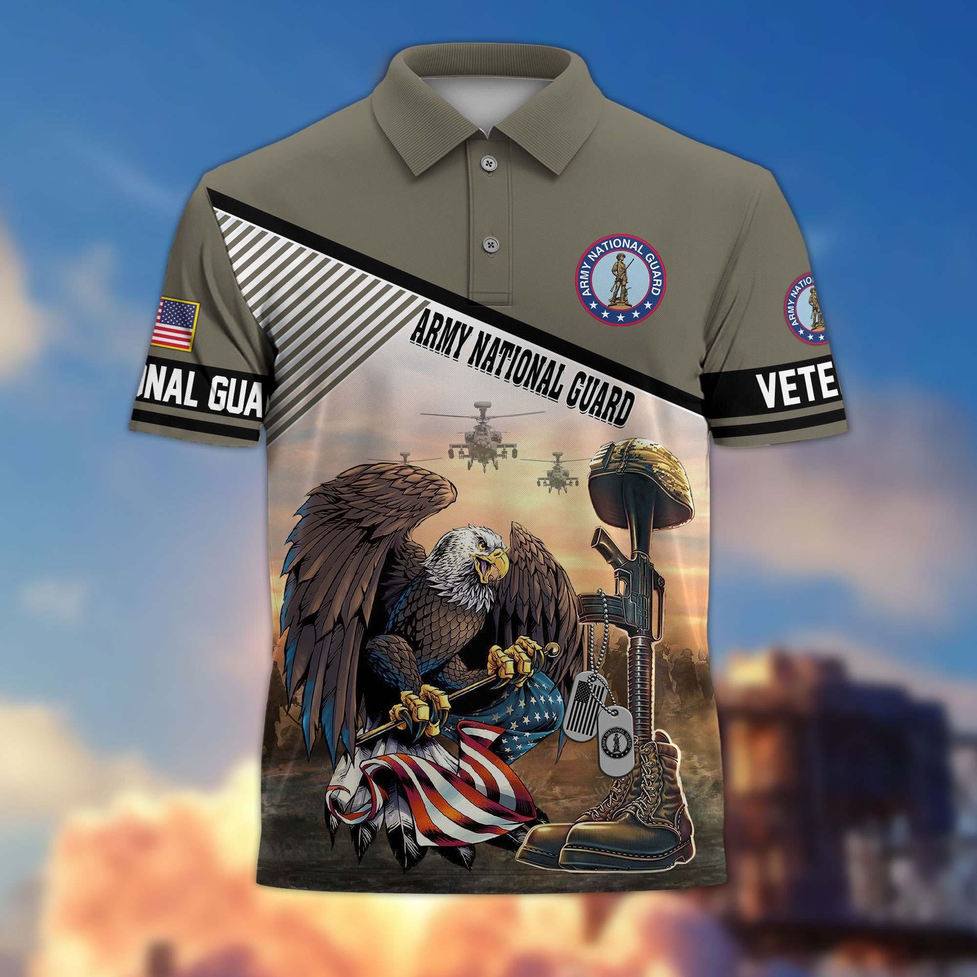 Premium US Veterans Polo Shirt BPHN100412, Gifts For US Veterans, Gifts On Memorial Day, Father's Day, Armed Forces Day, Veterans Day.