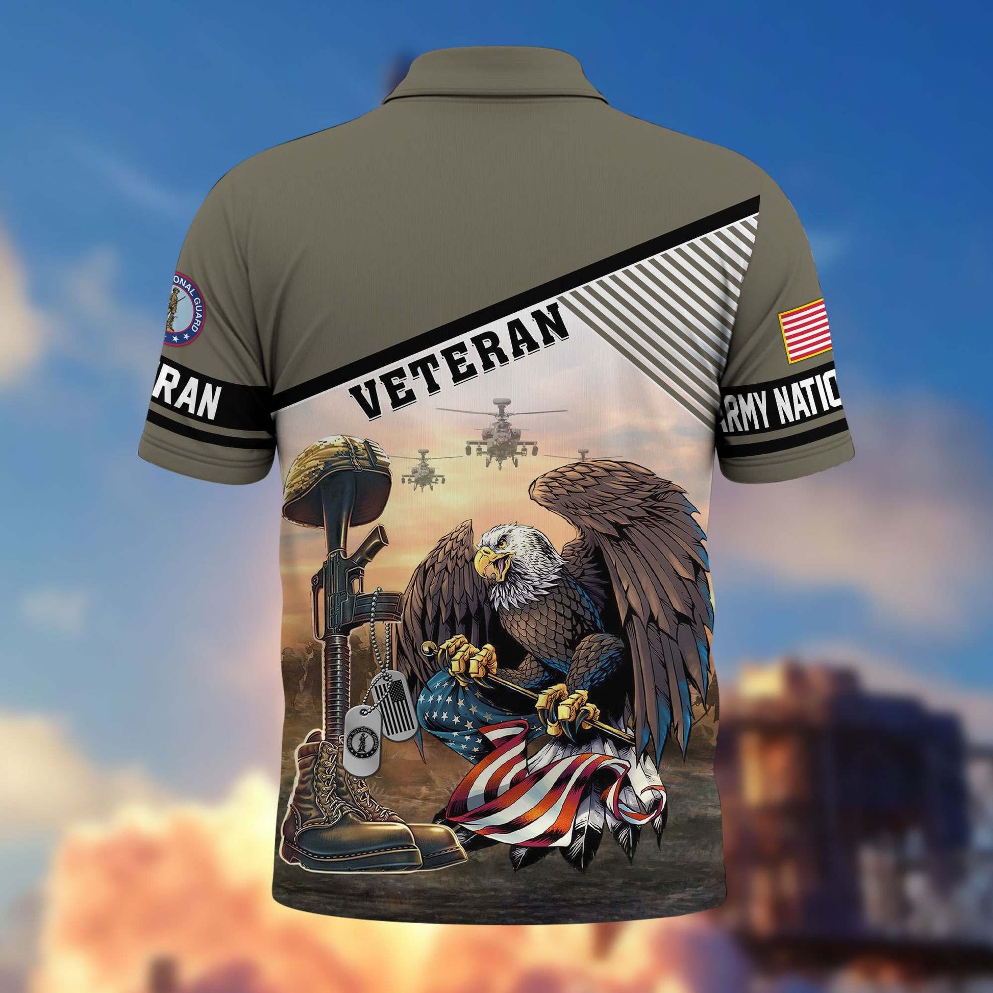 Premium US Veterans Polo Shirt BPHN100412, Gifts For US Veterans, Gifts On Memorial Day, Father's Day, Armed Forces Day, Veterans Day.