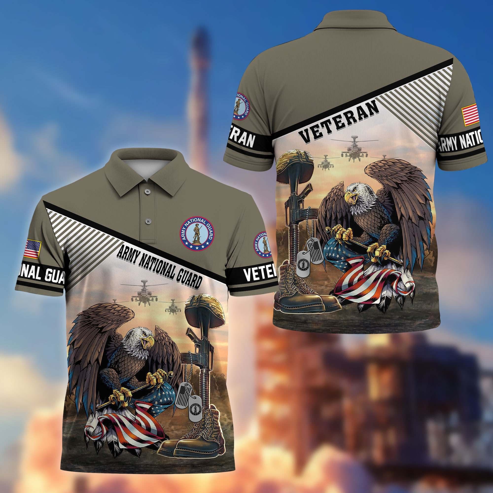 Premium US Veterans Polo Shirt BPHN100412, Gifts For US Veterans, Gifts On Memorial Day, Father's Day, Armed Forces Day, Veterans Day.