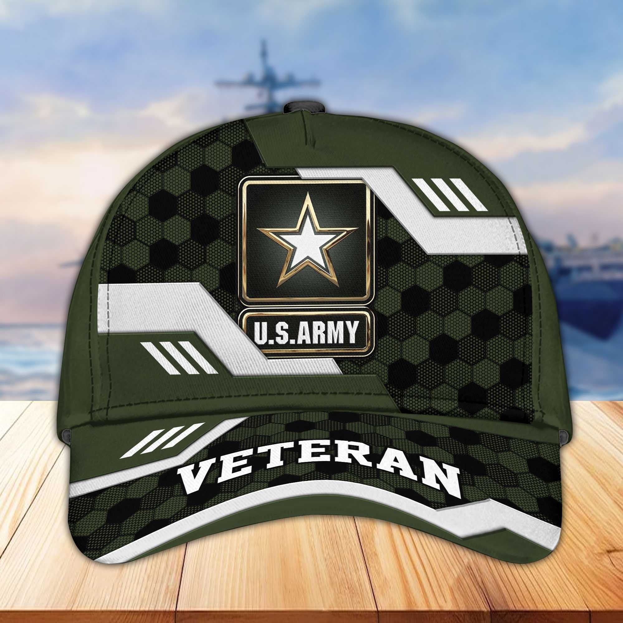 Premium US Veterans Baseball Hats BPHN220411, Gifts For US Veterans On Father's Day, Armed Forces Day, Independence Day, Veterans Day.