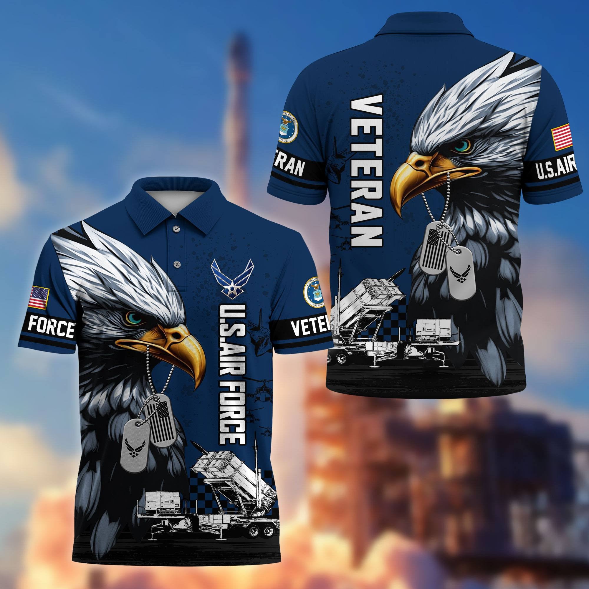 Premium US Veterans Polo Shirt BPHN230412, Gifts For US Veterans, Gifts On Memorial Day, Father's Day, Armed Forces Day, Veterans Day.