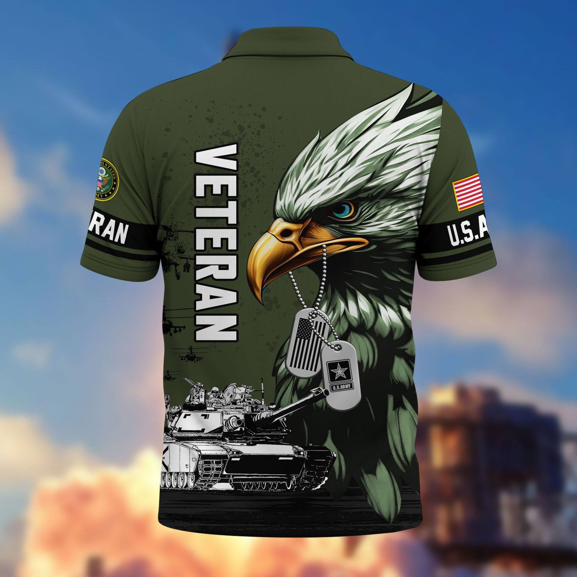 Premium US Veterans Polo Shirt BPHN230412, Gifts For US Veterans, Gifts On Memorial Day, Father's Day, Armed Forces Day, Veterans Day.