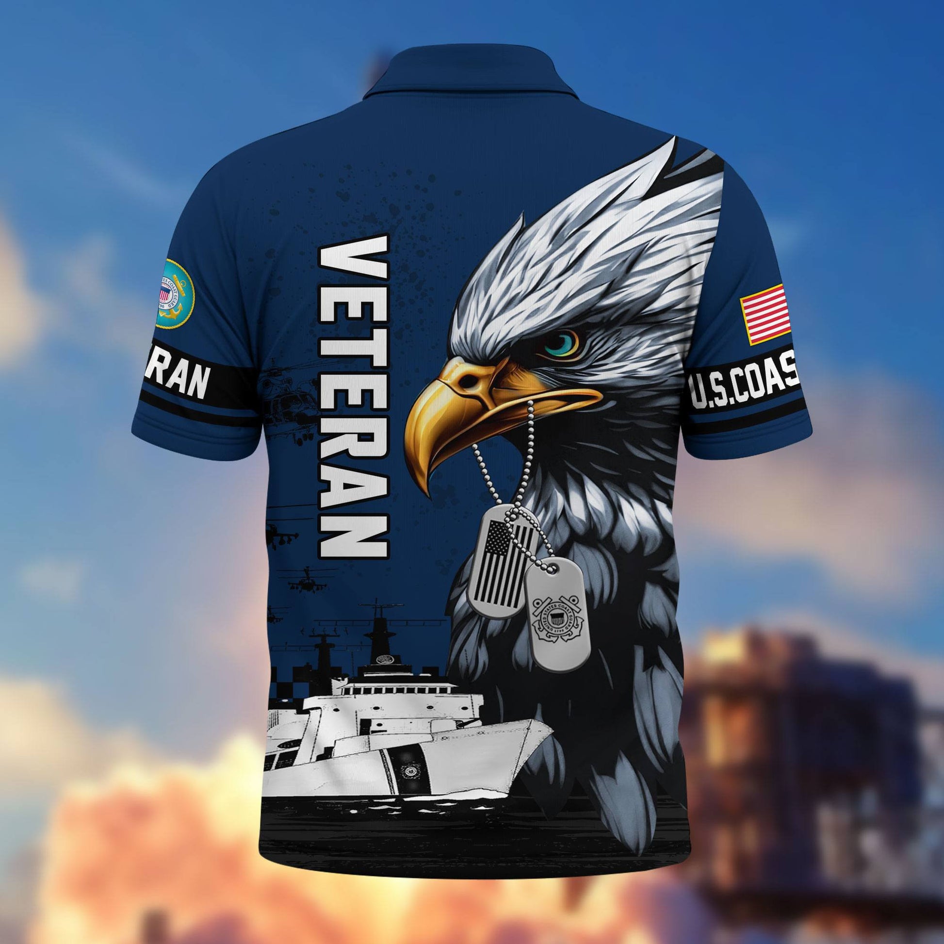 Premium US Veterans Polo Shirt BPHN230412, Gifts For US Veterans, Gifts On Memorial Day, Father's Day, Armed Forces Day, Veterans Day.